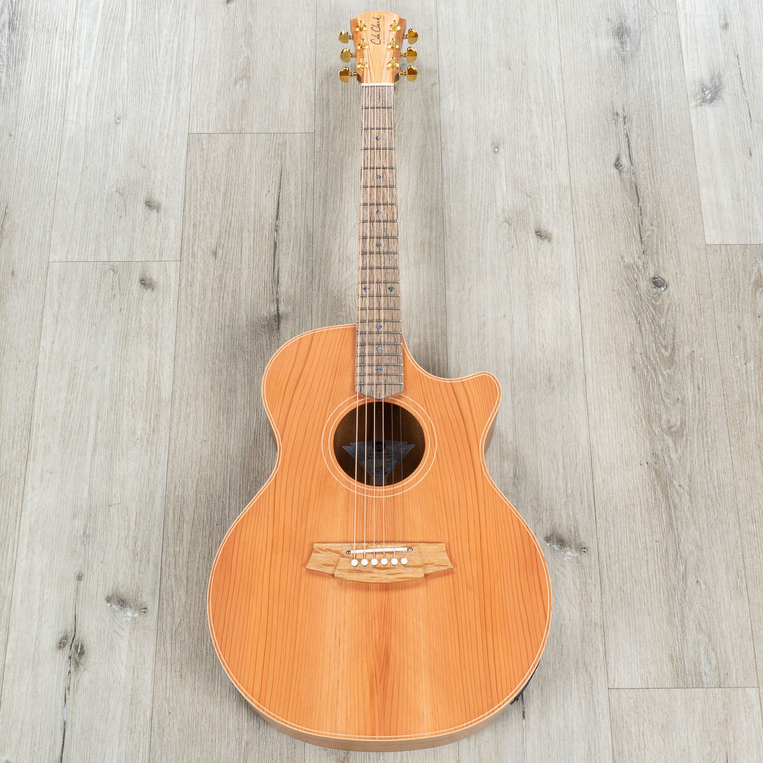 Cole Clark Angel 2 Series Auditorium AN2EC-RDBL Acoustic-Electric Guitar, Redwood Top, Cutaway