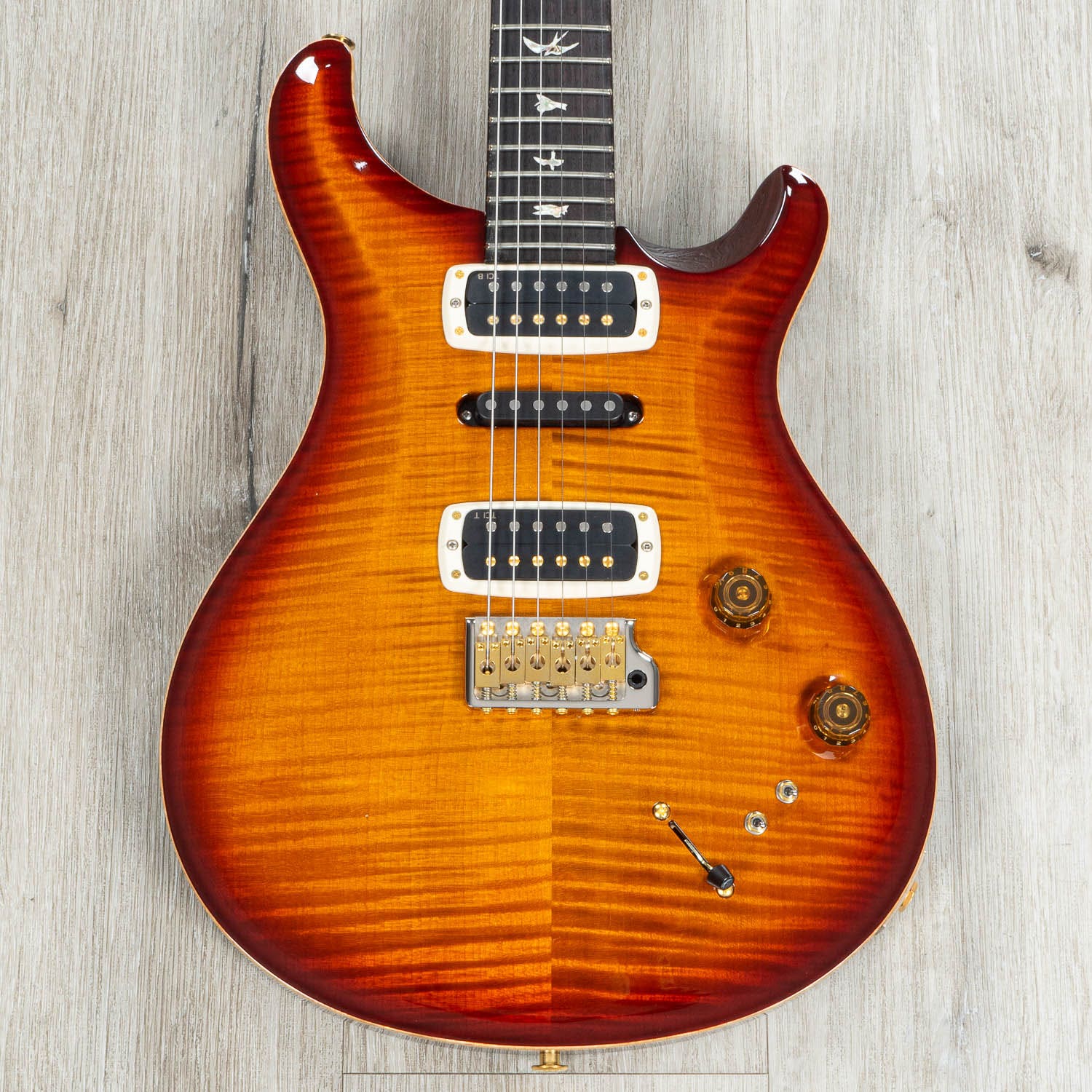 PRS Paul Reed Smith Modern Eagle V 10-Top Guitar, Rosewood Fretboard, Wing Tuners, Dark Cherry Sunburst
