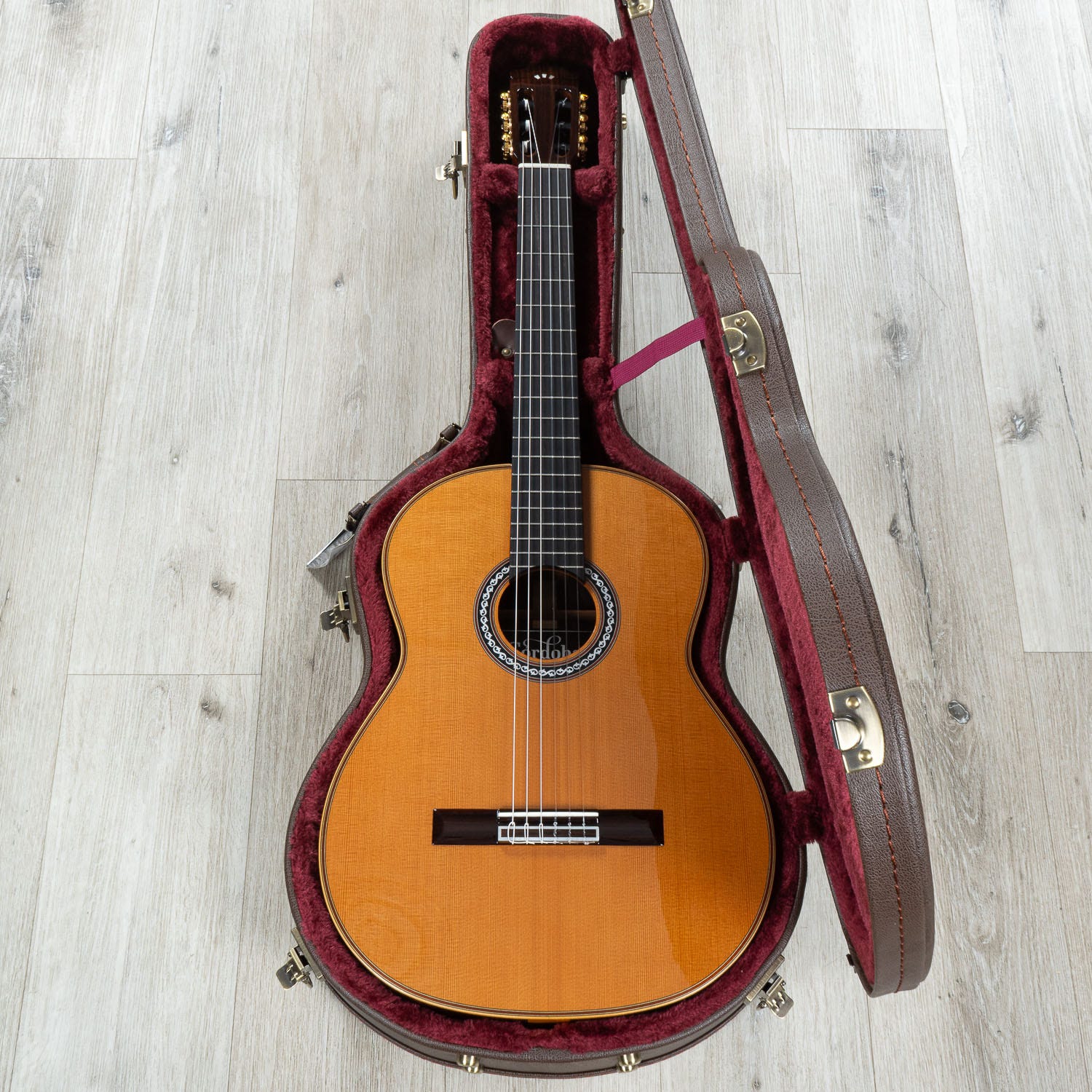 Cordoba Luthier C12 CD Classical Nylon-String Acoustic Guitar, Rosewood & Flamed Maple, Western Red Cedar