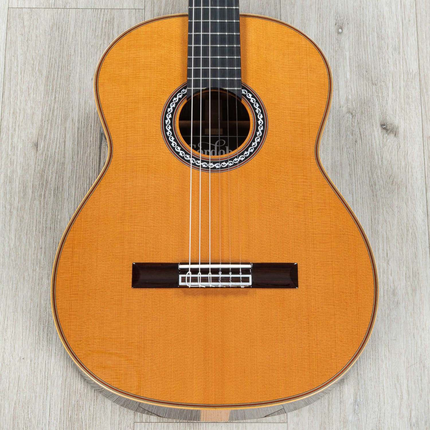 Cordoba Luthier C12 CD Classical Nylon-String Acoustic Guitar, Rosewood & Flamed Maple, Western Red Cedar