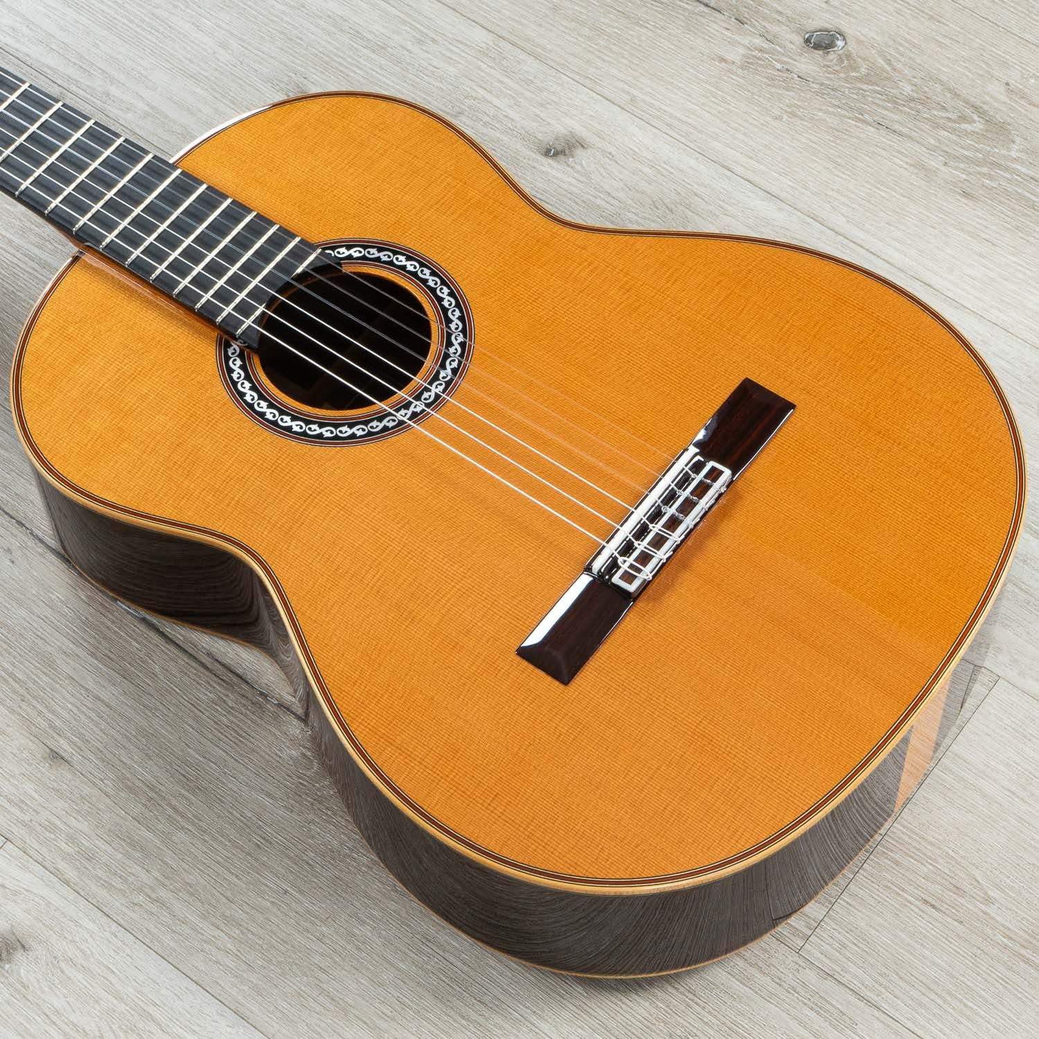 Cordoba Luthier C12 CD Classical Nylon-String Acoustic Guitar, Rosewood & Flamed Maple, Western Red Cedar