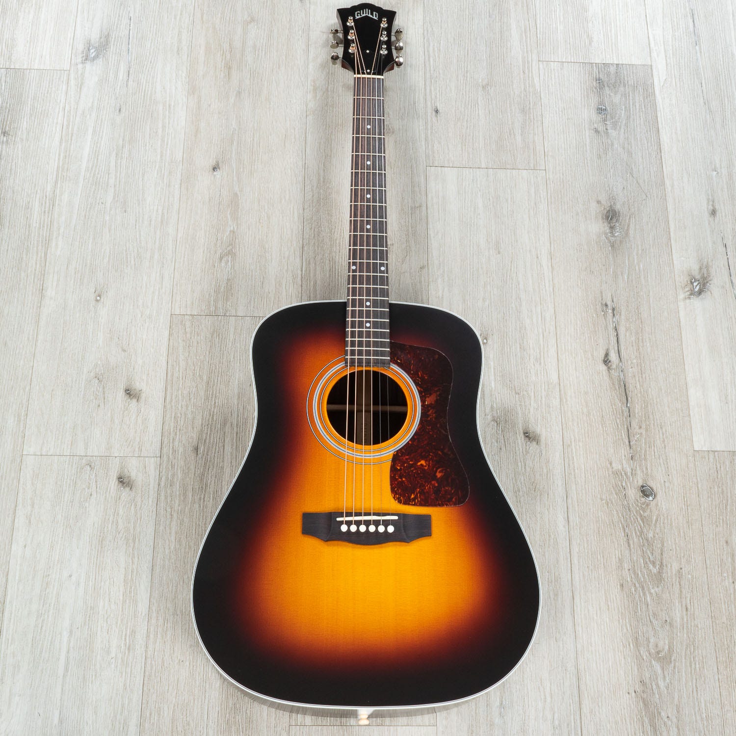 Guild USA D-50 Standard Dreadnought Acoustic Guitar, Rosewood Fretboard, Vintage Antique Burst Gloss