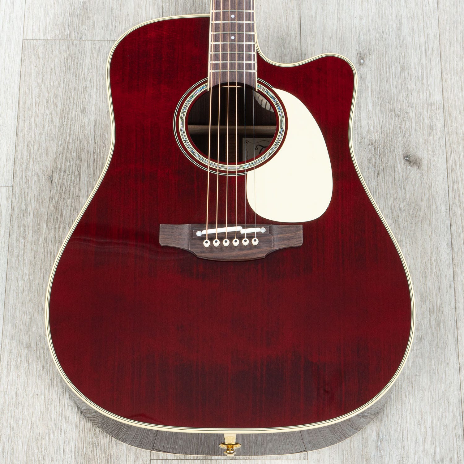 Takamine JJ325SRC John Jorgenson Signature Dreadnought Acoustic-Electric Guitar, Gloss Red