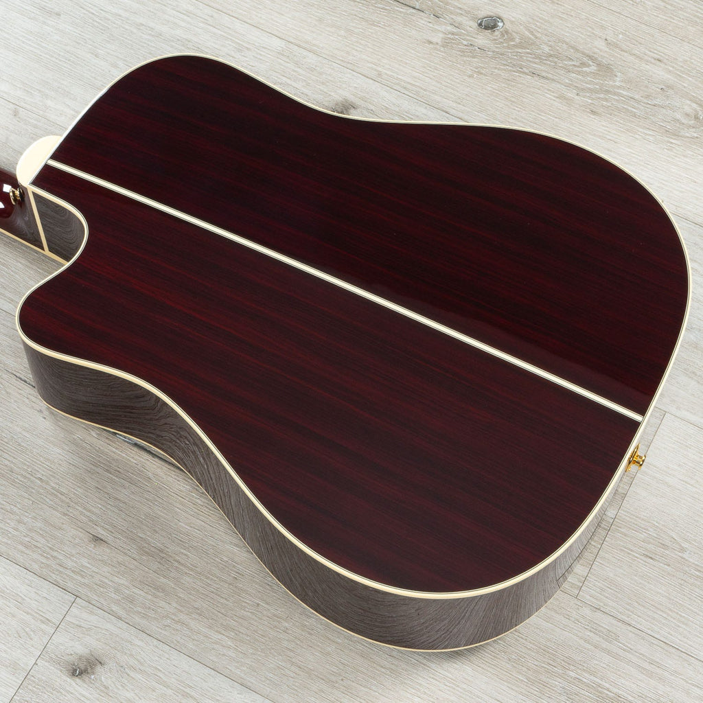 Takamine JJ325SRC John Jorgenson Signature Dreadnought Acoustic-Electric Guitar, Gloss Red
