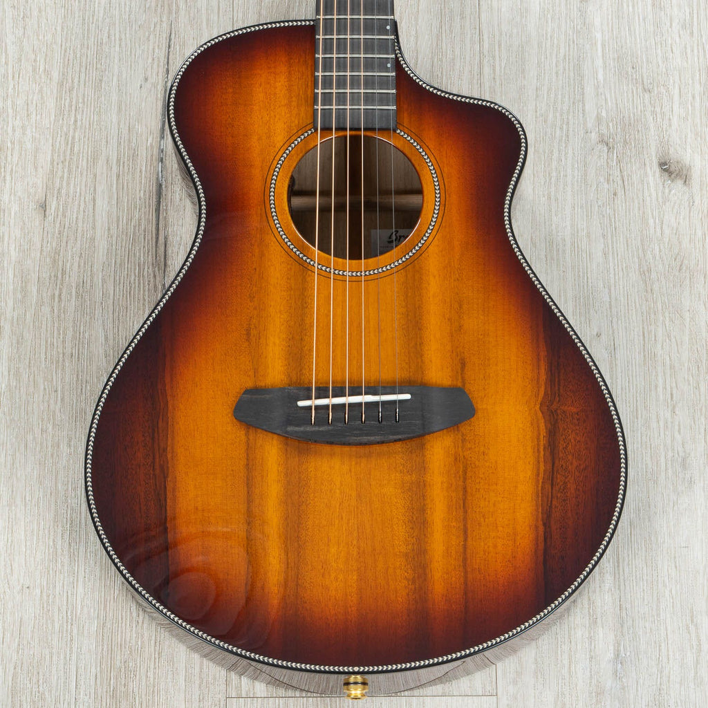 Breedlove Oregon Companion CE Acoustic-Electric Guitar, Myrtlewood Top, Old Fashioned Burst
