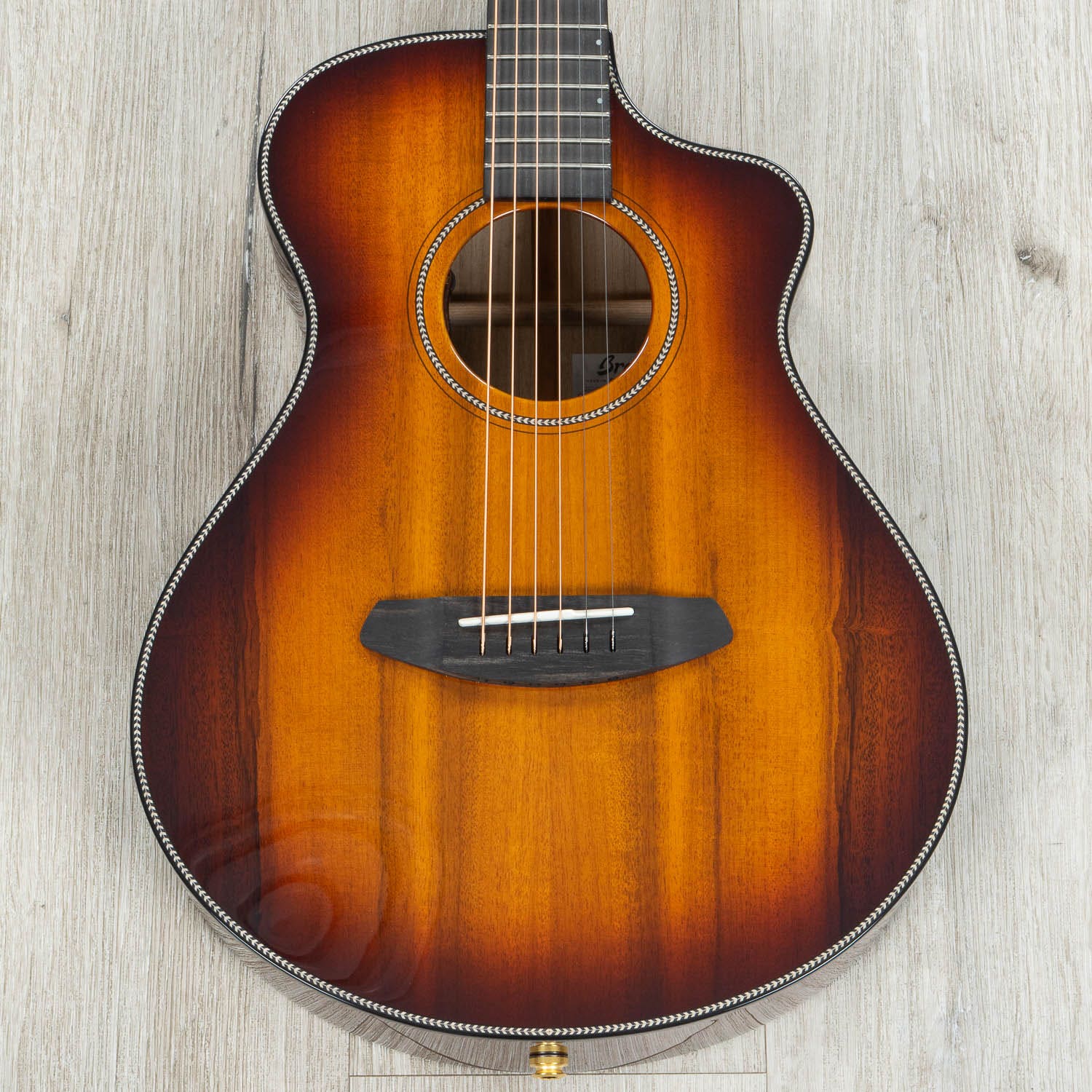Breedlove Oregon Companion CE Acoustic-Electric Guitar, Myrtlewood Top, Old Fashioned Burst