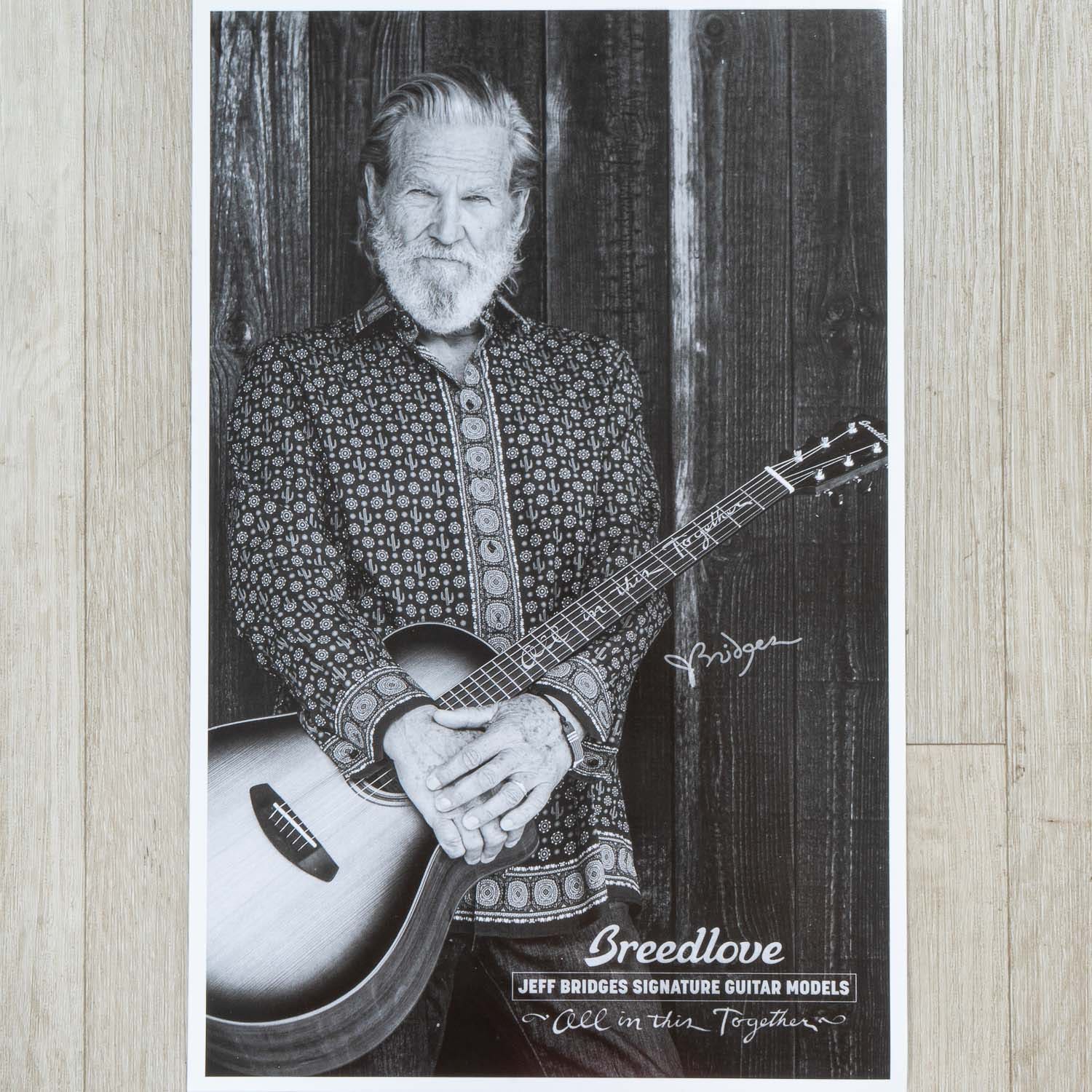 Breedlove Jeff Bridges Signature Oregon Dreadnought Concerto CE Acoustic-Electric Guitar, Bourbon Burst