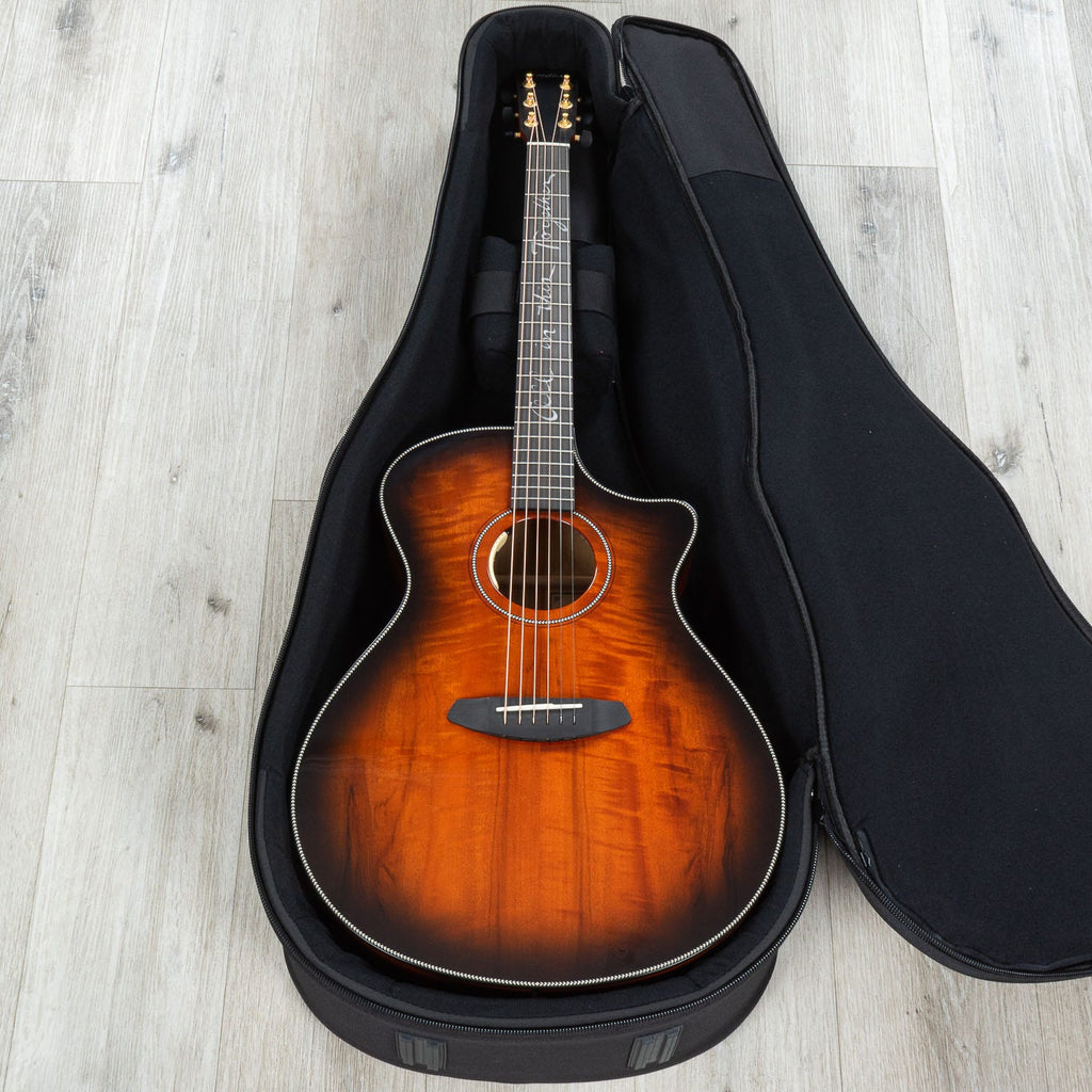 Breedlove Jeff Bridges Signature Oregon Dreadnought Concerto CE Acoustic-Electric Guitar, Bourbon Burst