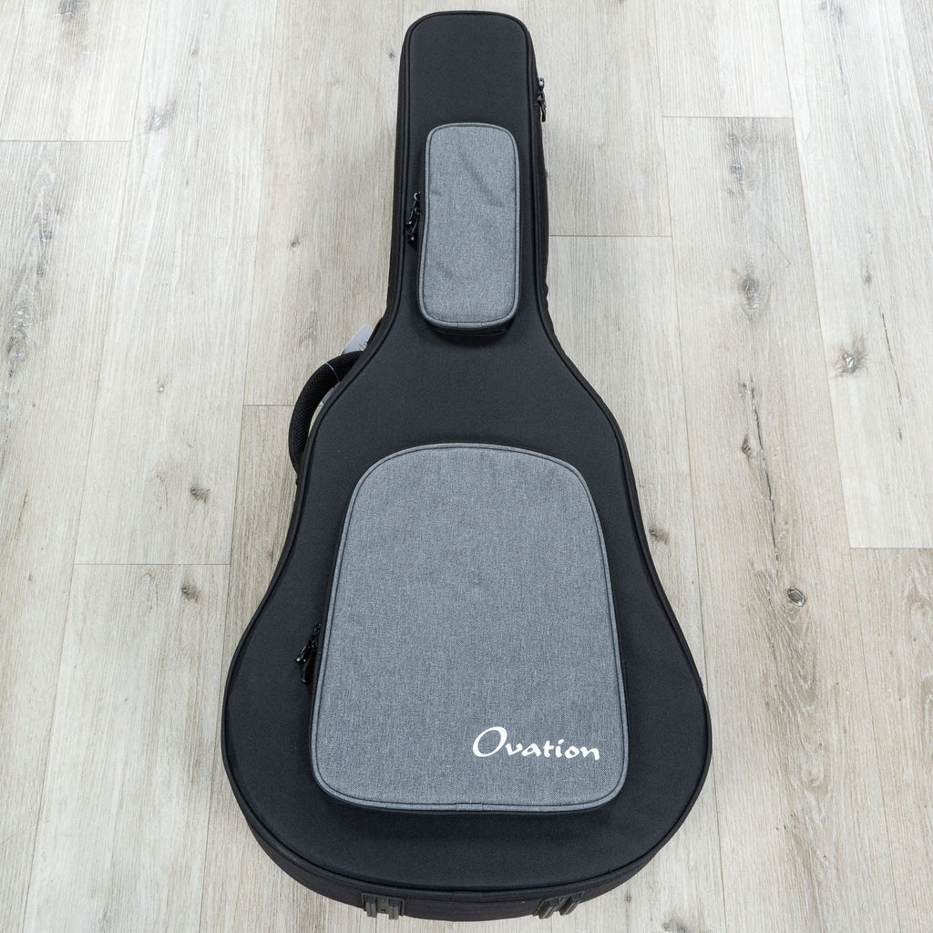 Ovation Pro Series 2762BL-5-G Deep Contour Acoustic-Electric Guitar, Solid AAA Spruce, Black