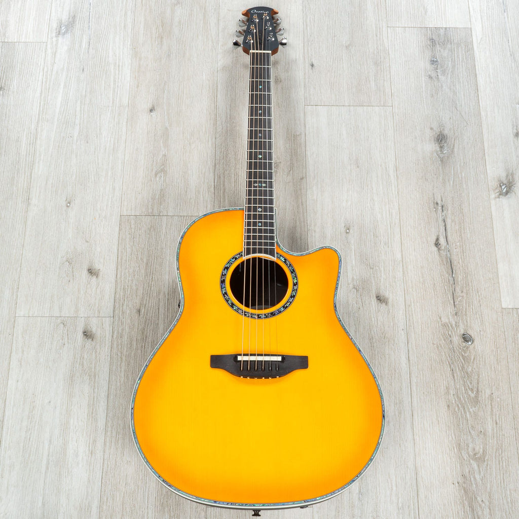 Ovation Pro Series 2762BL-HB-G Deep Contour Acoustic-Electric Guitar, Solid AAA Spruce, Honey Burst