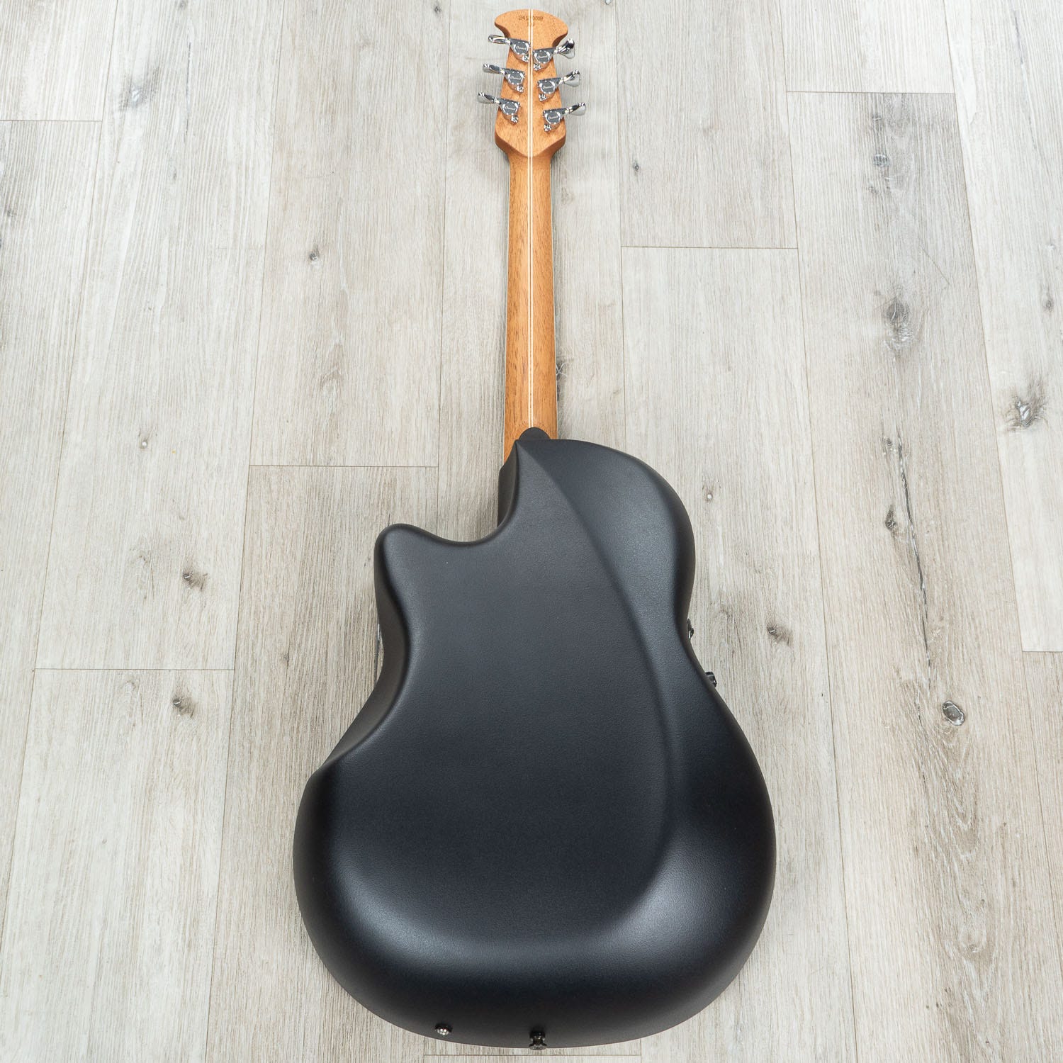 Ovation Pro Series 2762BL-5-G Deep Contour Acoustic-Electric Guitar, Solid AAA Spruce, Black