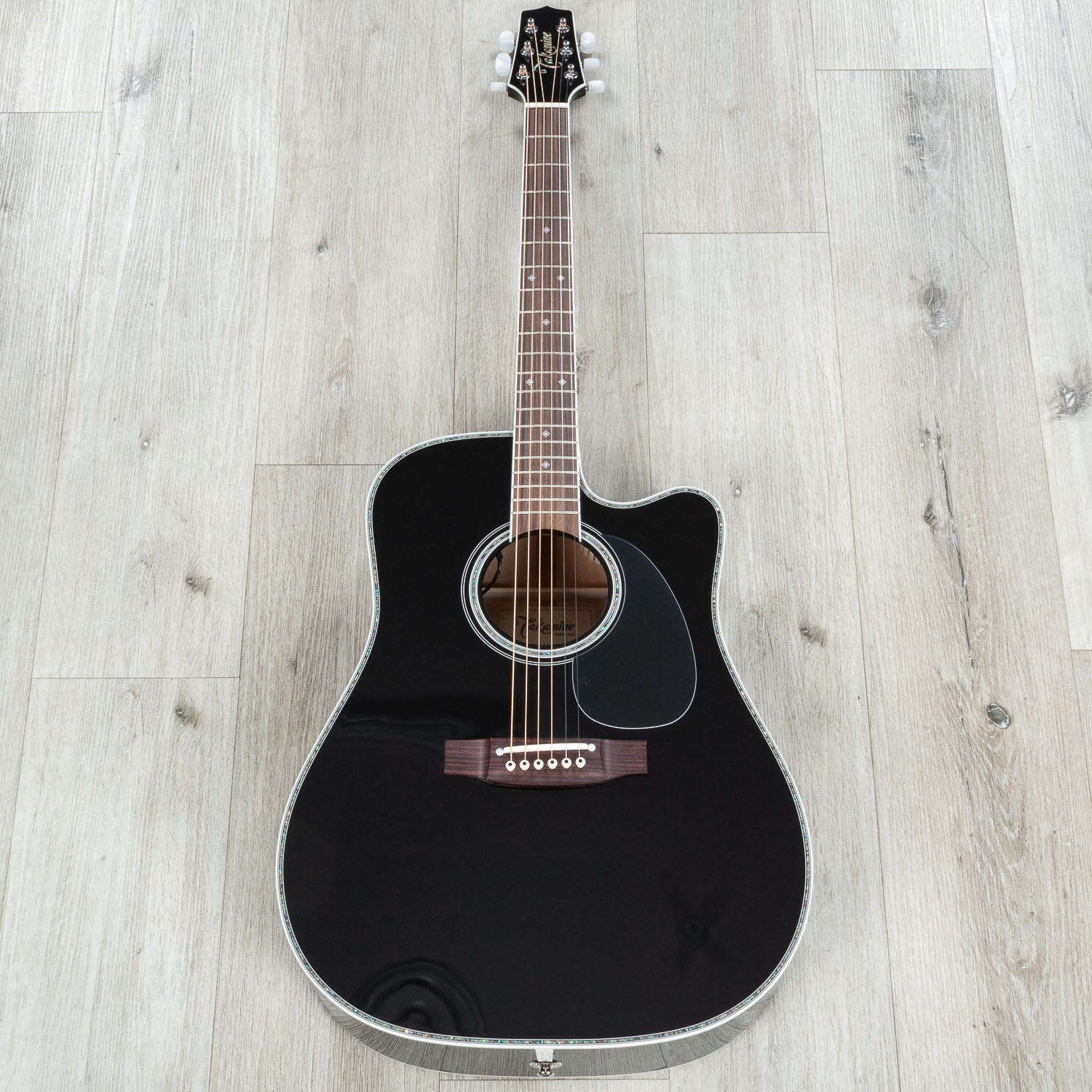 Takamine EF341DX Dreadnought Acoustic-Electric Guitar, Rosewood Fretboard, Black