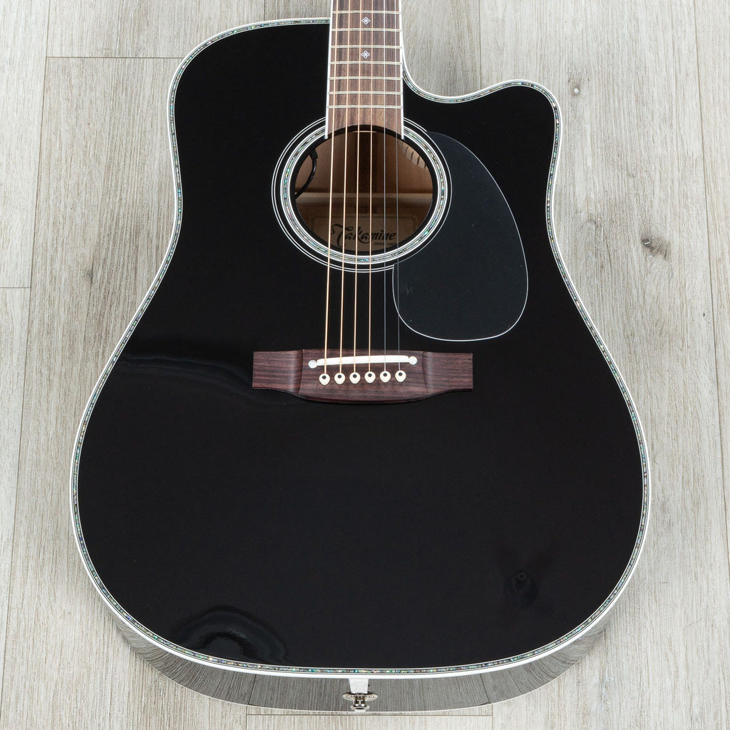 Takamine EF341DX Dreadnought Acoustic-Electric Guitar, Rosewood Fretboard, Black