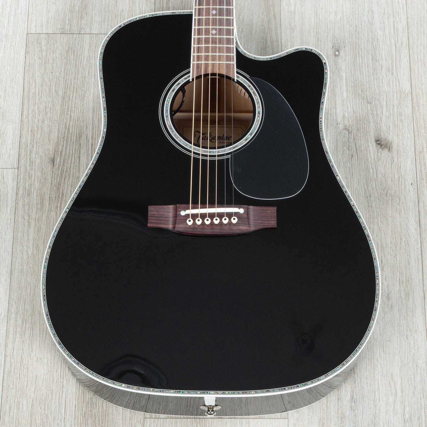 Takamine EF341DX Dreadnought Acoustic-Electric Guitar, Rosewood Fretboard, Black