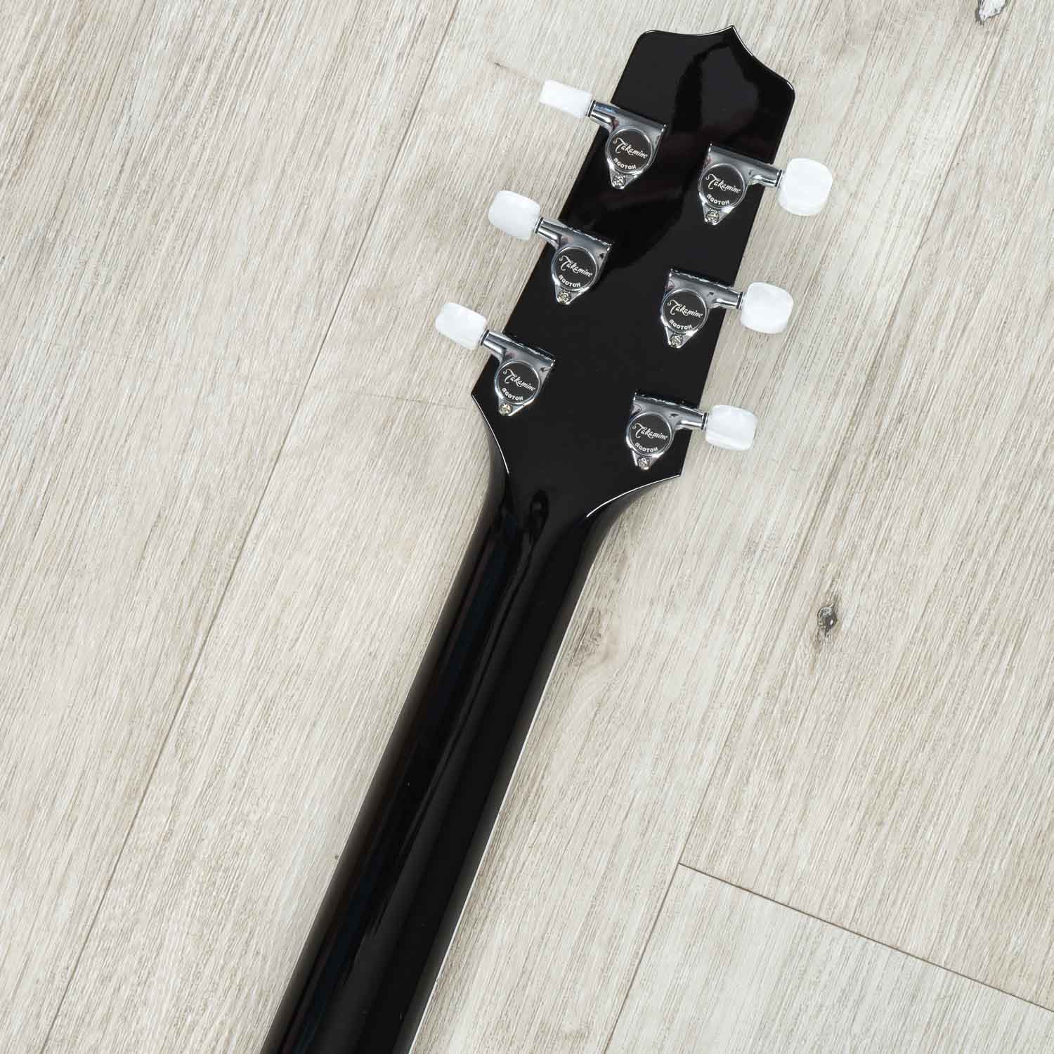 Takamine EF341DX Dreadnought Acoustic-Electric Guitar, Rosewood Fretboard, Black
