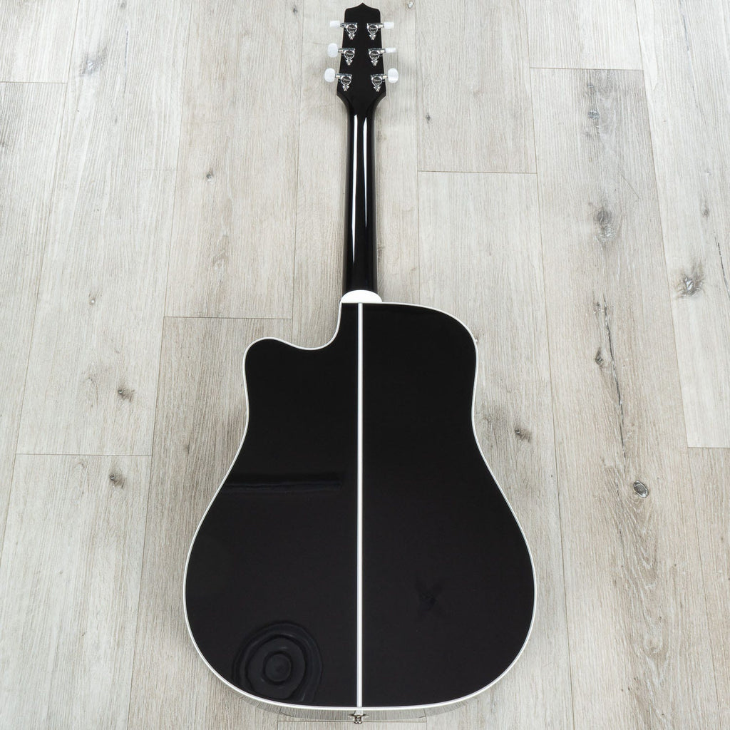 Takamine EF341DX Dreadnought Acoustic-Electric Guitar, Rosewood Fretboard, Black