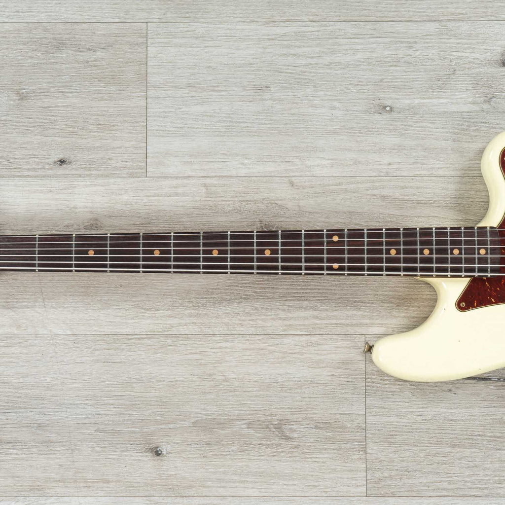 Fender Custom Shop Bass VI Journeyman Relic Guitar, Rosewood Fretboard, Vintage White