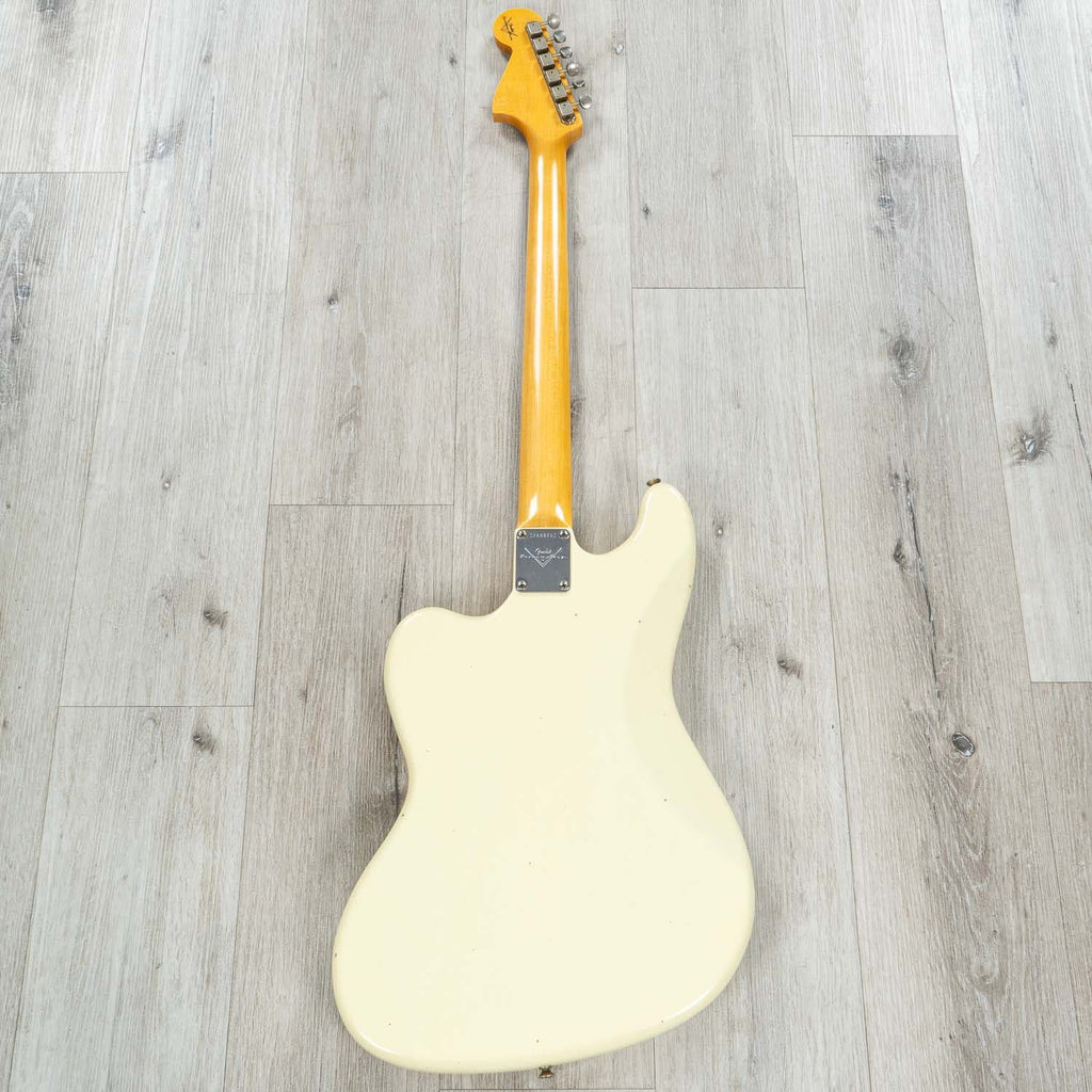 Fender Custom Shop Bass VI Journeyman Relic Guitar, Rosewood Fretboard, Vintage White