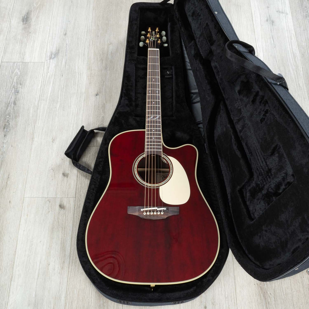 Takamine John Jorgenson Signature JJ325SRC Dreadnought Acoustic-Electric Guitar, Gloss Red