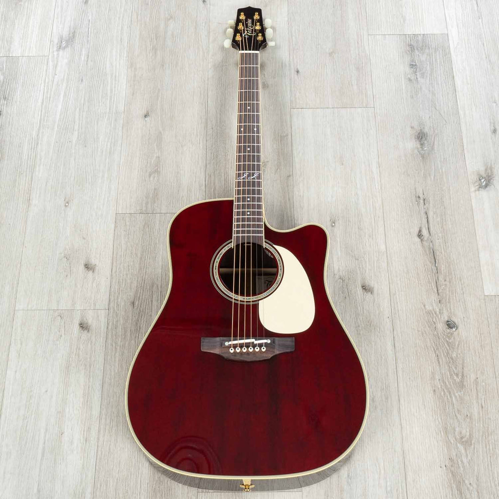 Takamine John Jorgenson Signature JJ325SRC Dreadnought Acoustic-Electric Guitar, Gloss Red