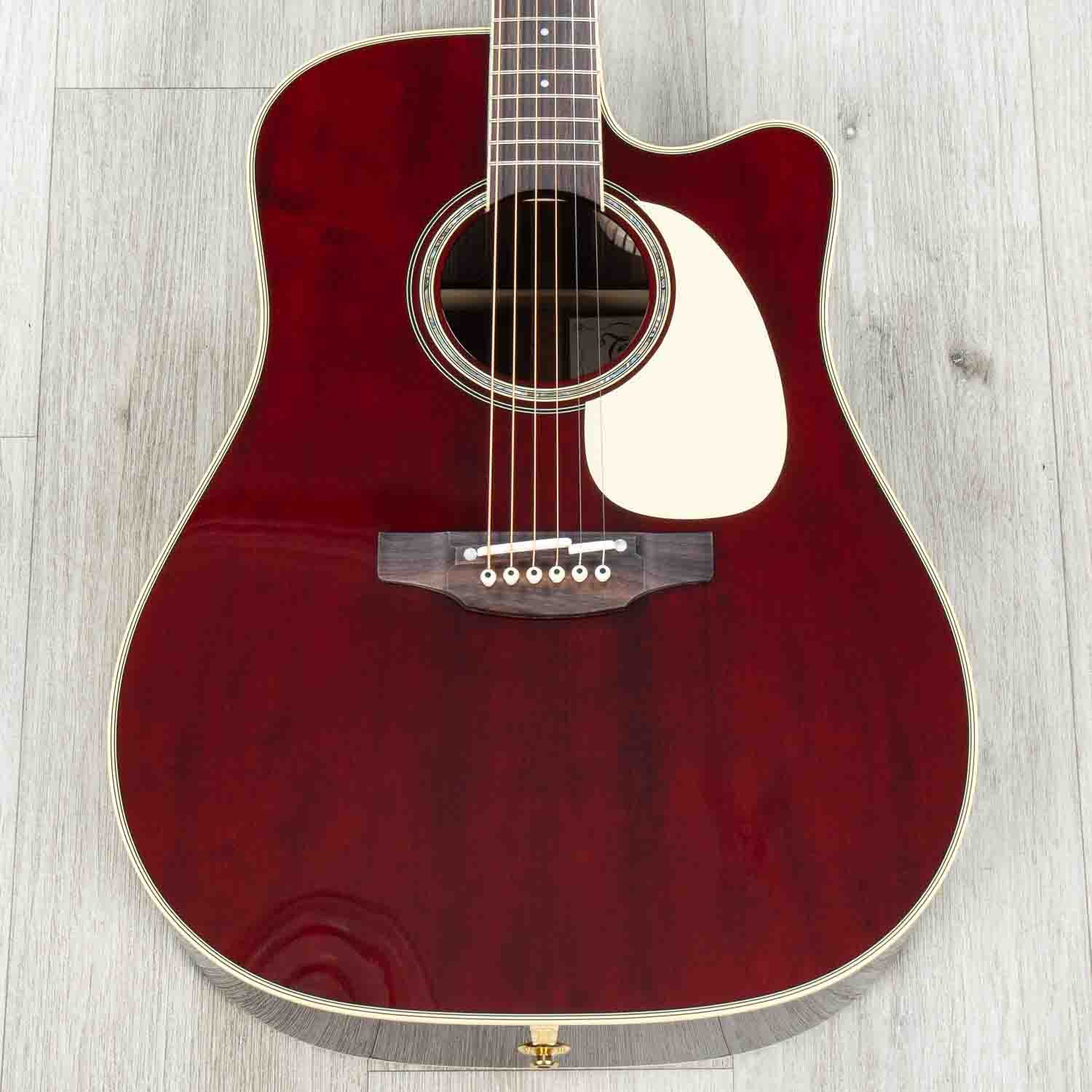 Takamine John Jorgenson Signature JJ325SRC Dreadnought Acoustic-Electric Guitar, Gloss Red