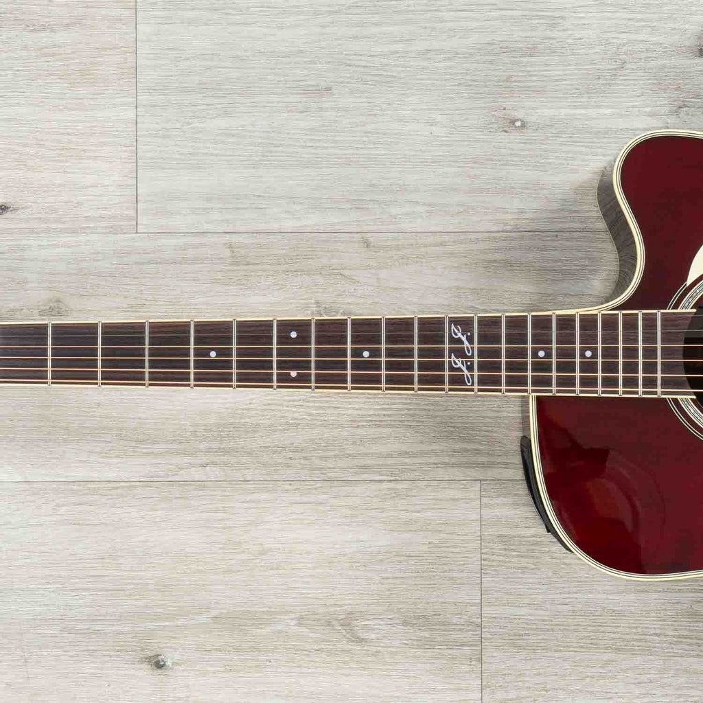 Takamine John Jorgenson Signature JJ325SRC Dreadnought Acoustic-Electric Guitar, Gloss Red