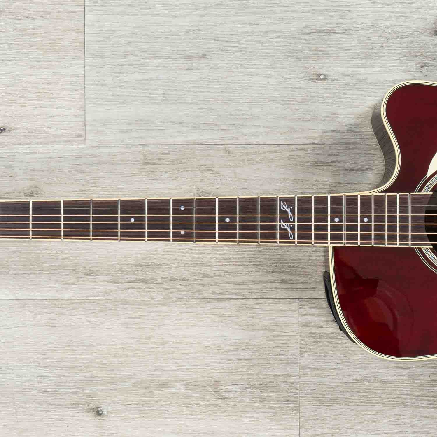 Takamine John Jorgenson Signature JJ325SRC Dreadnought Acoustic-Electric Guitar, Gloss Red