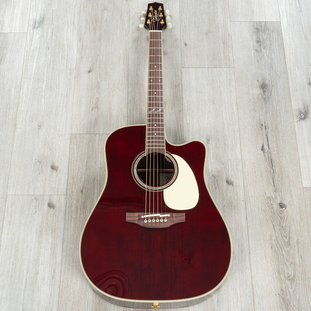 Takamine JJ325SRC John Jorgenson Signature Dreadnought Acoustic-Electric Guitar, Red Gloss