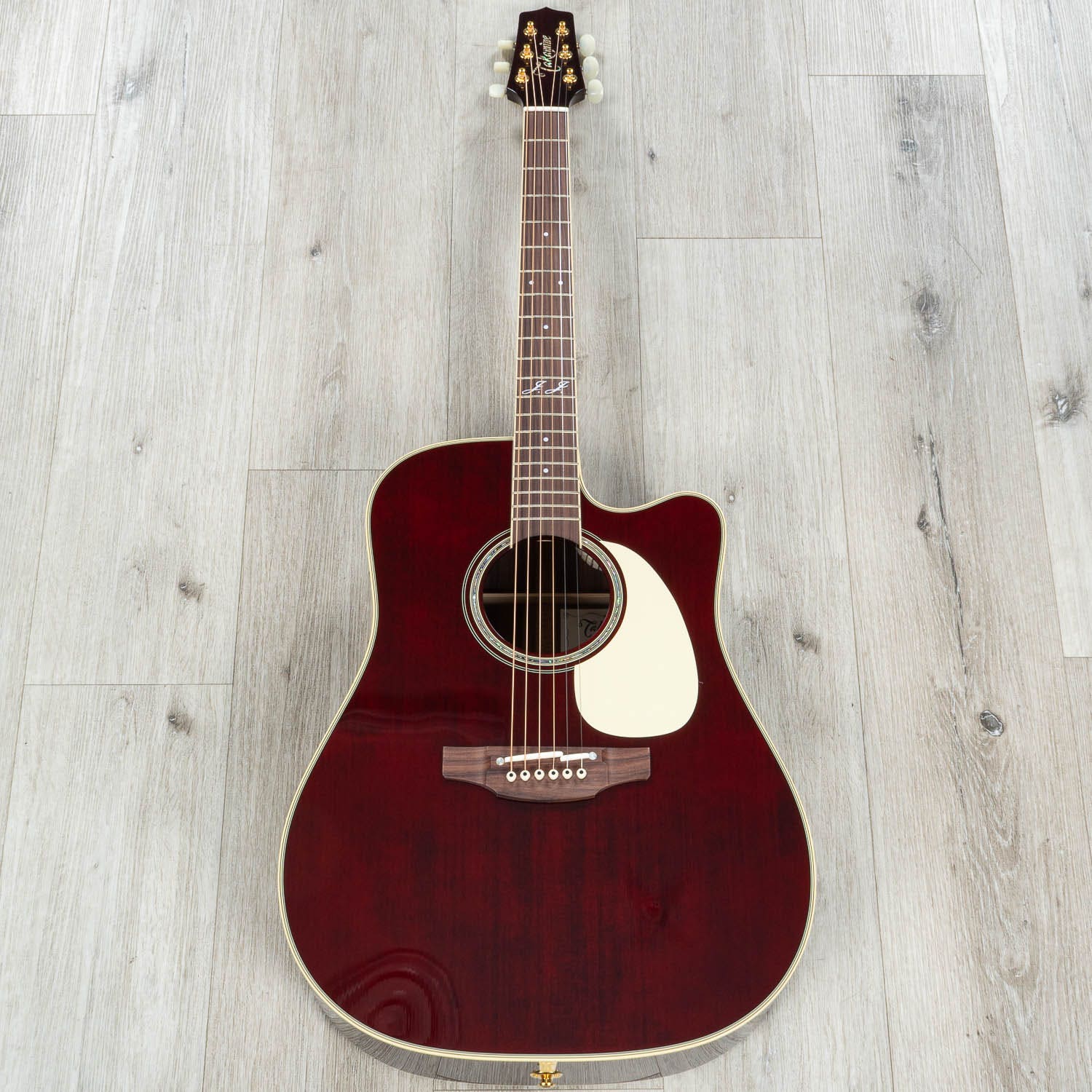 Takamine JJ325SRC John Jorgenson Signature Dreadnought Acoustic-Electric Guitar, Red Gloss