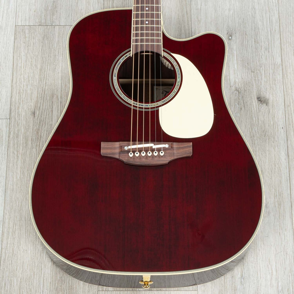 Takamine JJ325SRC John Jorgenson Signature Dreadnought Acoustic-Electric Guitar, Red Gloss
