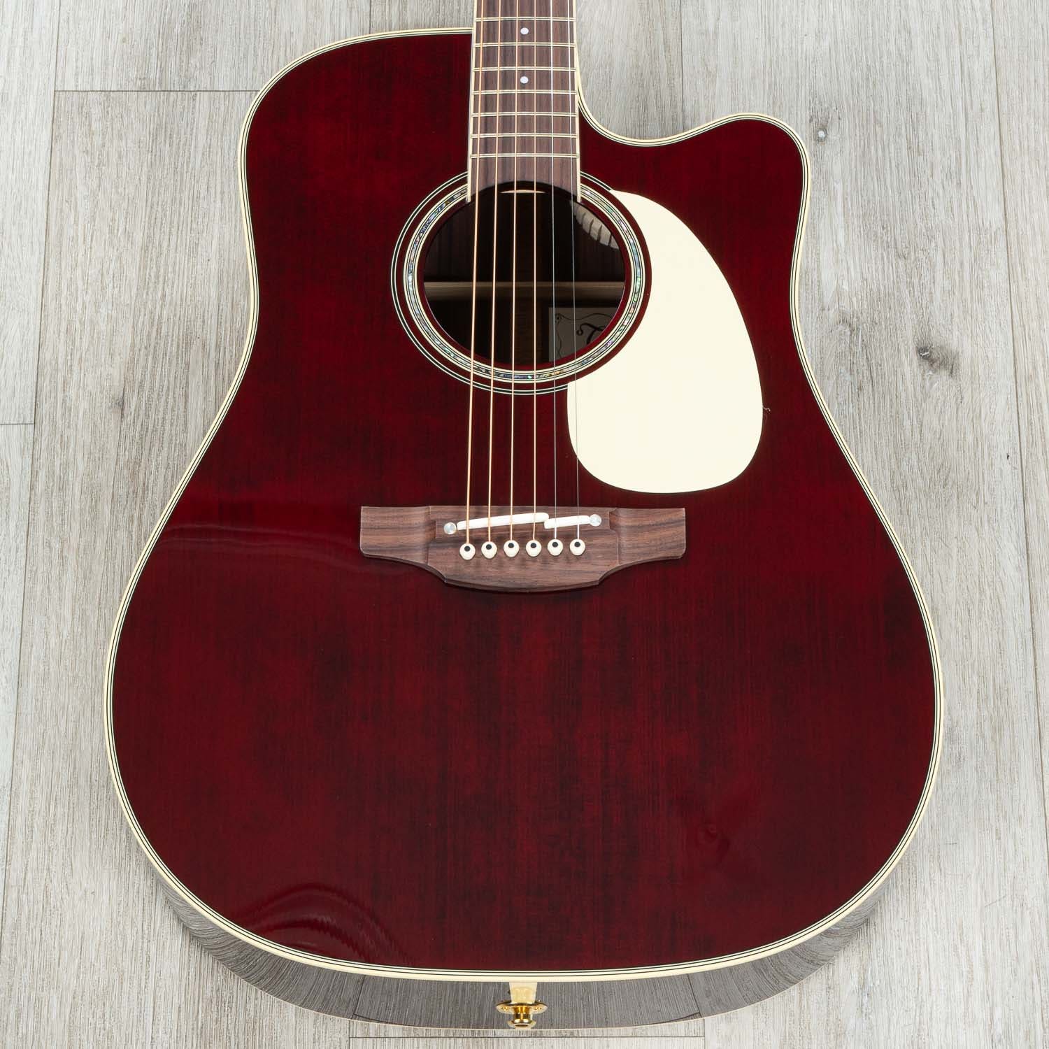 Takamine JJ325SRC John Jorgenson Signature Dreadnought Acoustic-Electric Guitar, Red Gloss