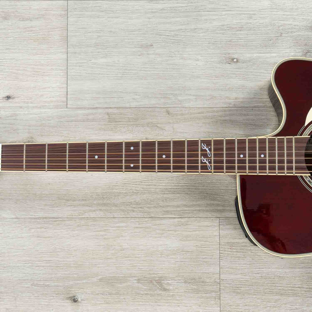 Takamine JJ325SRC John Jorgenson Signature Dreadnought Acoustic-Electric Guitar, Red Gloss