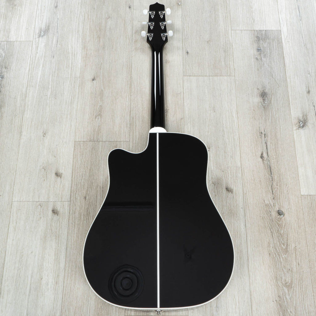 Takamine Deluxe Series EF341DX Dreadnought Acoustic-Electric Guitar, Rosewood Fretboard, Black