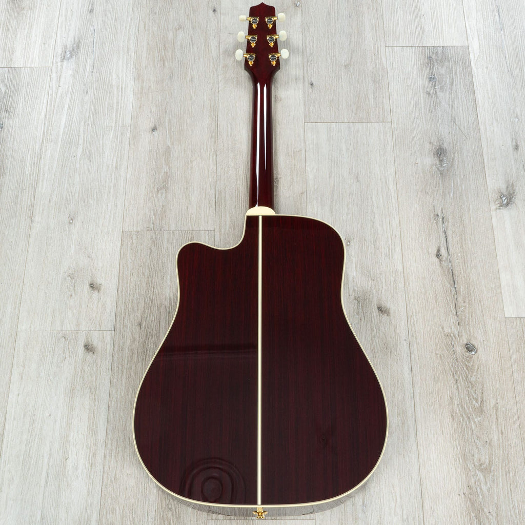 Takamine JJ325SRC John Jorgenson Dreadnought Signature Acoustic-Electric Guitar, Gloss Red
