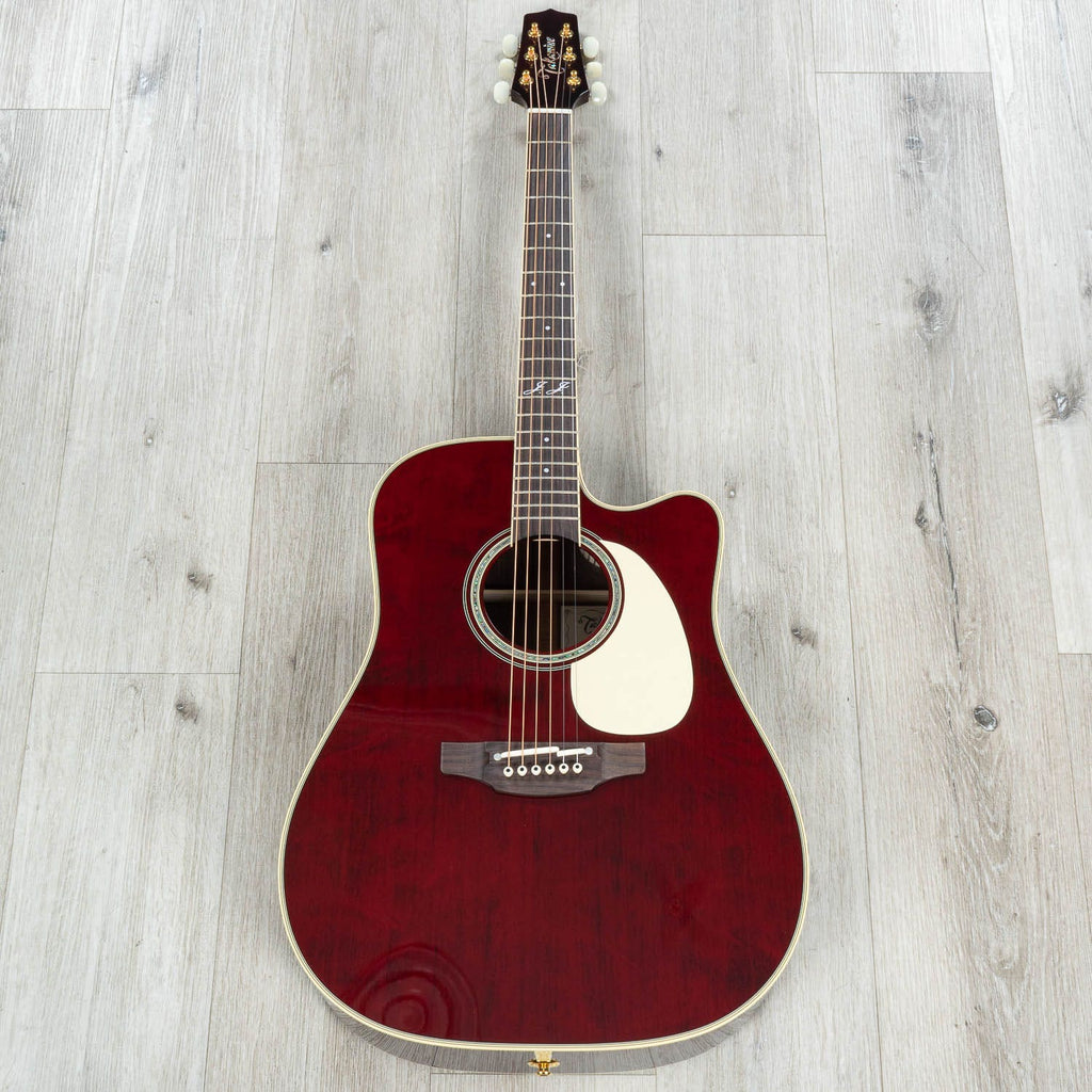 Takamine John Jorgenson Signature Series JJ325SRC Acoustic-Electric Guitar, Gloss Red Finish