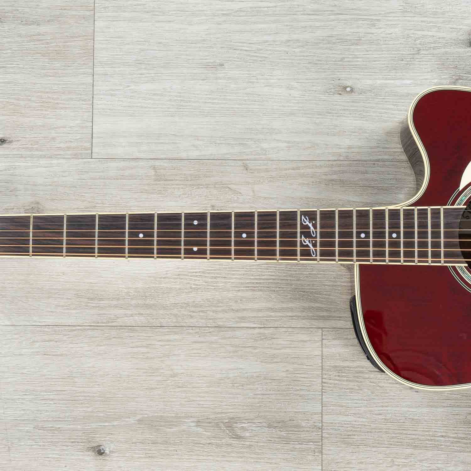 Takamine John Jorgenson Signature Series JJ325SRC Acoustic-Electric Guitar, Gloss Red Finish