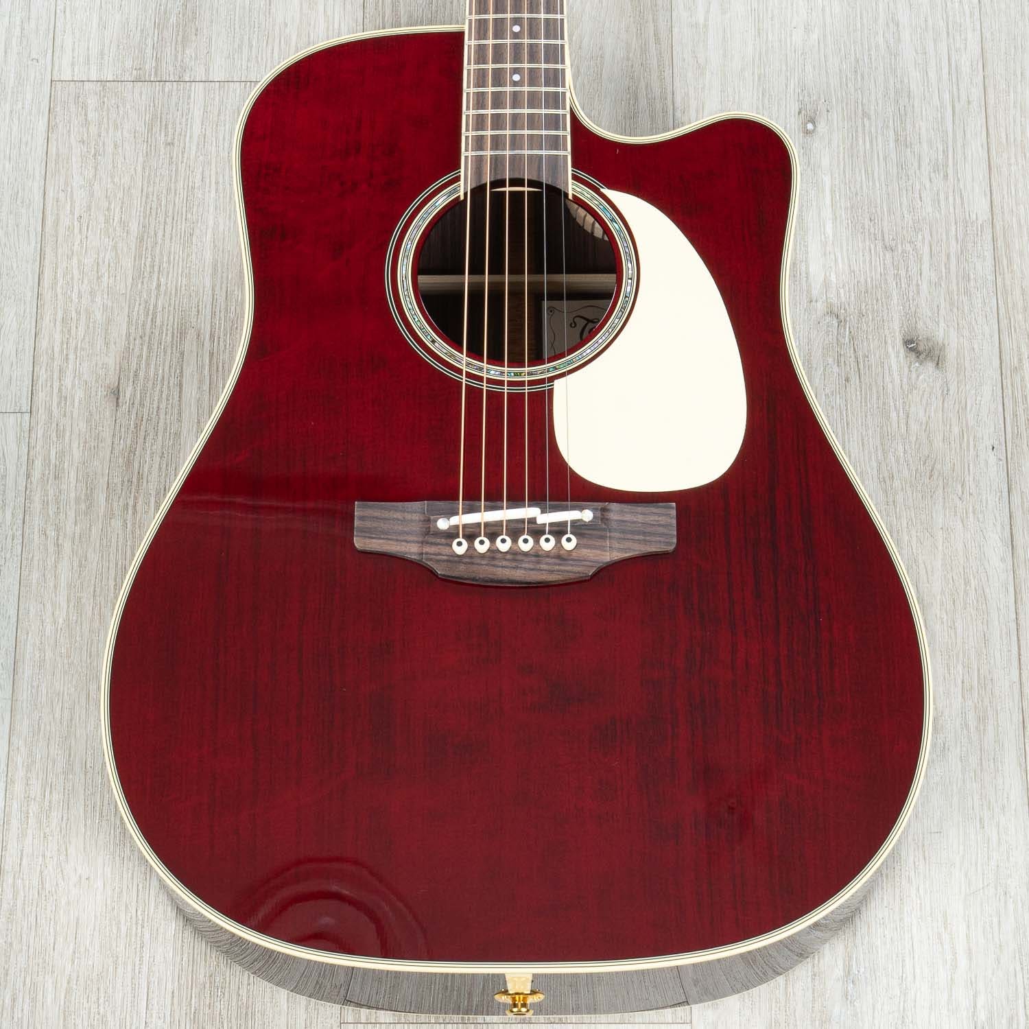 Takamine JJ325SRC Signature John Jorgenson Dreadnought Acoustic-Electric Guitar, Gloss Red