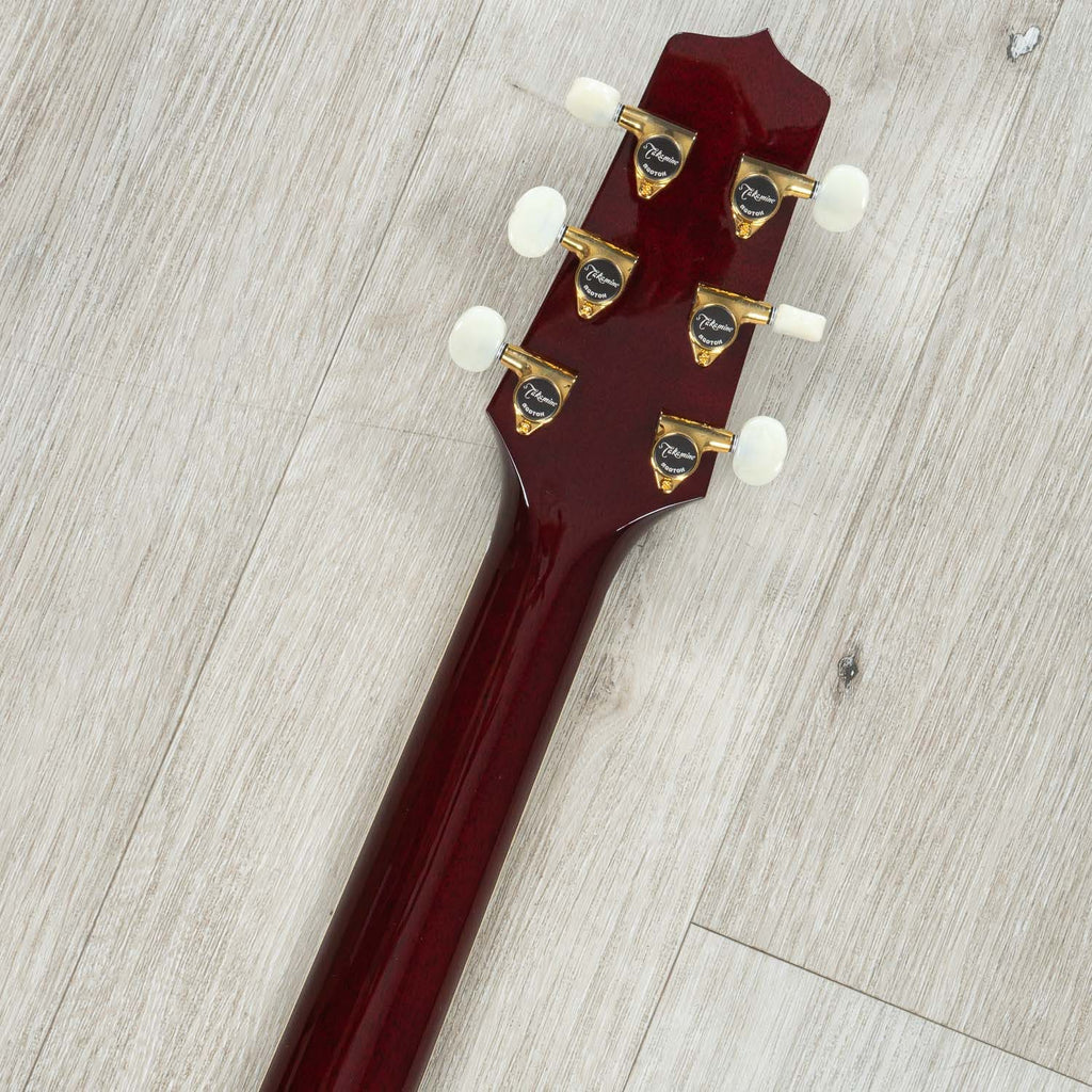 Takamine JJ325SRC Signature John Jorgenson Dreadnought Acoustic-Electric Guitar, Gloss Red
