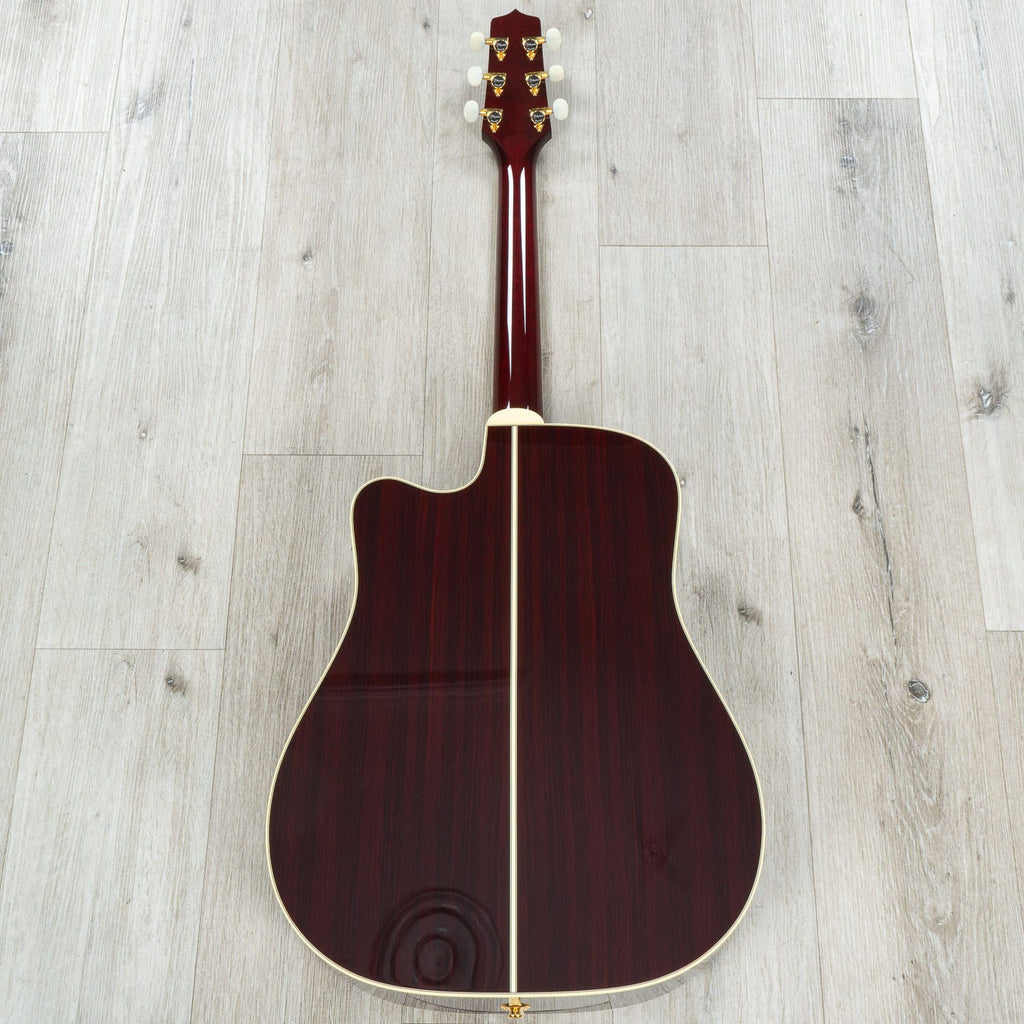 Takamine JJ325SRC Signature John Jorgenson Dreadnought Acoustic-Electric Guitar, Gloss Red