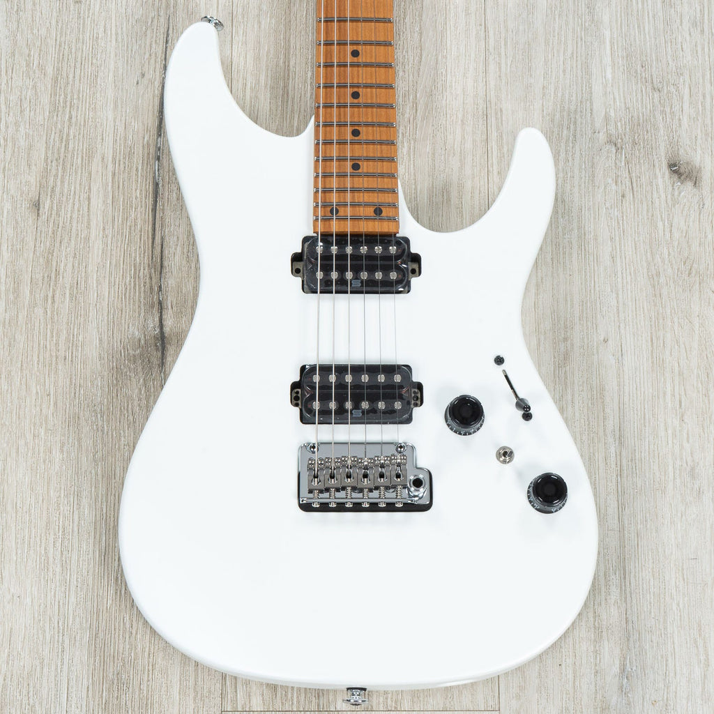 Ibanez AZ2402 Prestige Electric Guitar, S-Tech Wood Roasted Maple Fretboard, Pearl White Flat