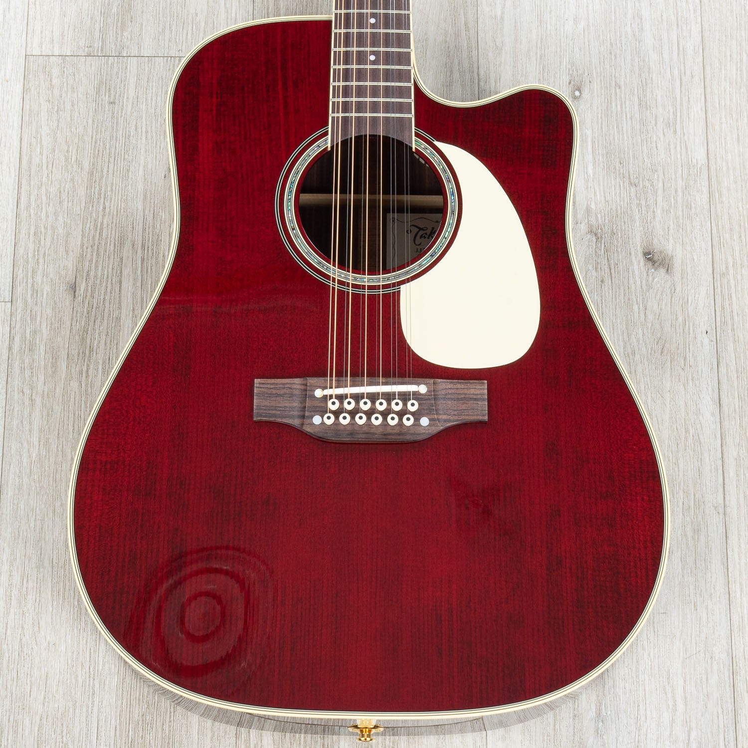 Takamine J325SRC-12 John Jorgenson Signature Dreadnought 12-String Acoustic-Electric Guitar, Gloss Red