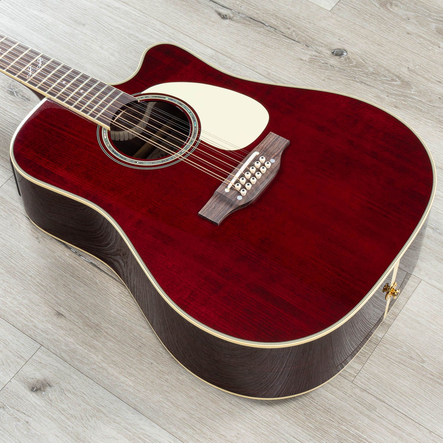 Takamine J325SRC-12 John Jorgenson Signature Dreadnought 12-String Acoustic-Electric Guitar, Gloss Red