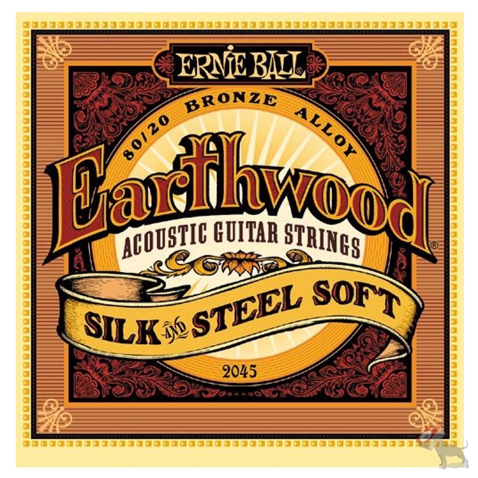 Ernie Ball 2045 Earthwood 80/20 Bronze Silk/Steel Soft Acoustic Guitar Strings (11-52)