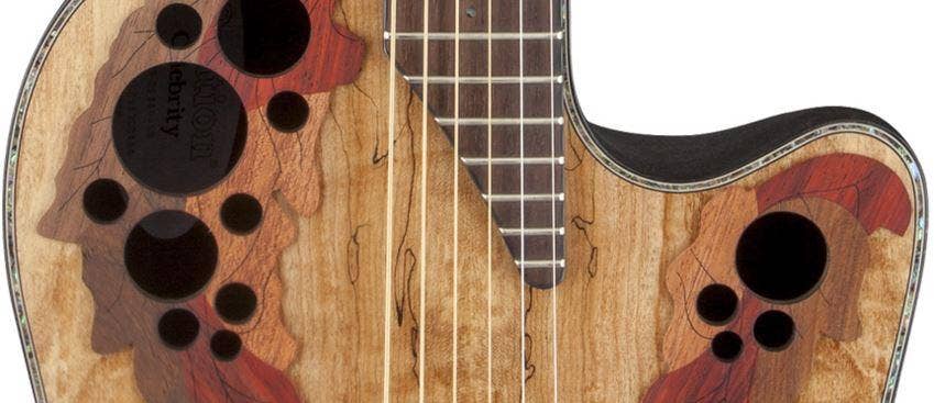 Ovation CE44P-SM Celebrity Elite Plus 44 Acoustic/Electric Guitar in Spalted Maple