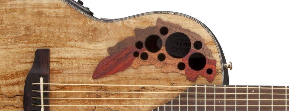 Ovation CE44P-SM Celebrity Elite Plus 44 Acoustic/Electric Guitar in Spalted Maple
