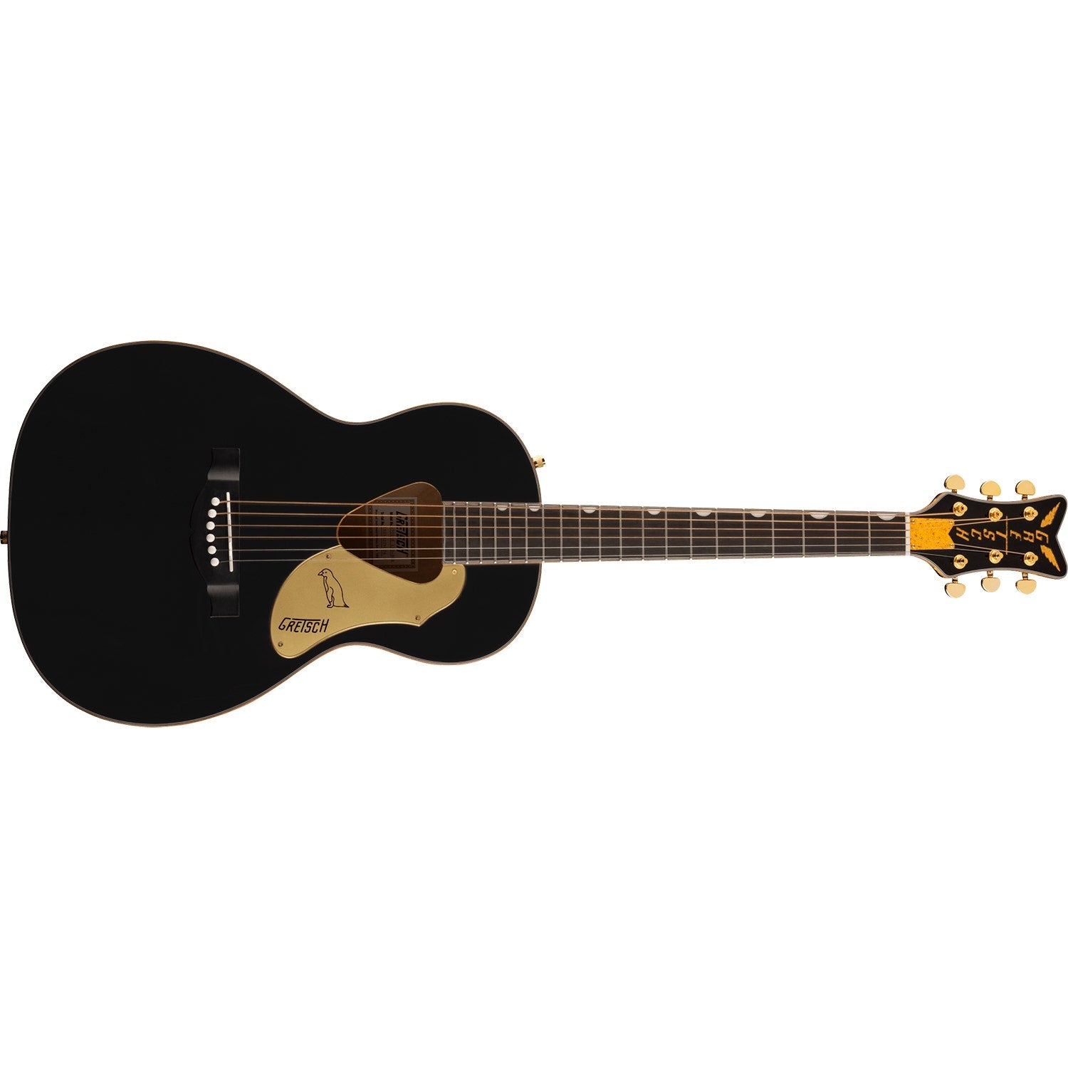 Gretsch G5021E Rancher Penguin Parlor Acoustic Electric Guitar, Black