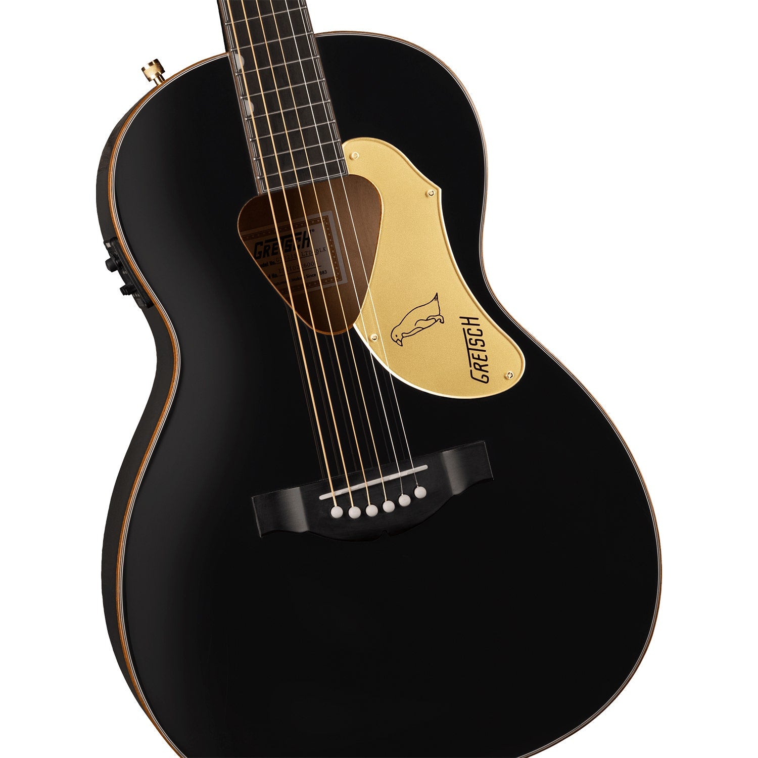 Gretsch G5021E Rancher Penguin Parlor Acoustic Electric Guitar, Black