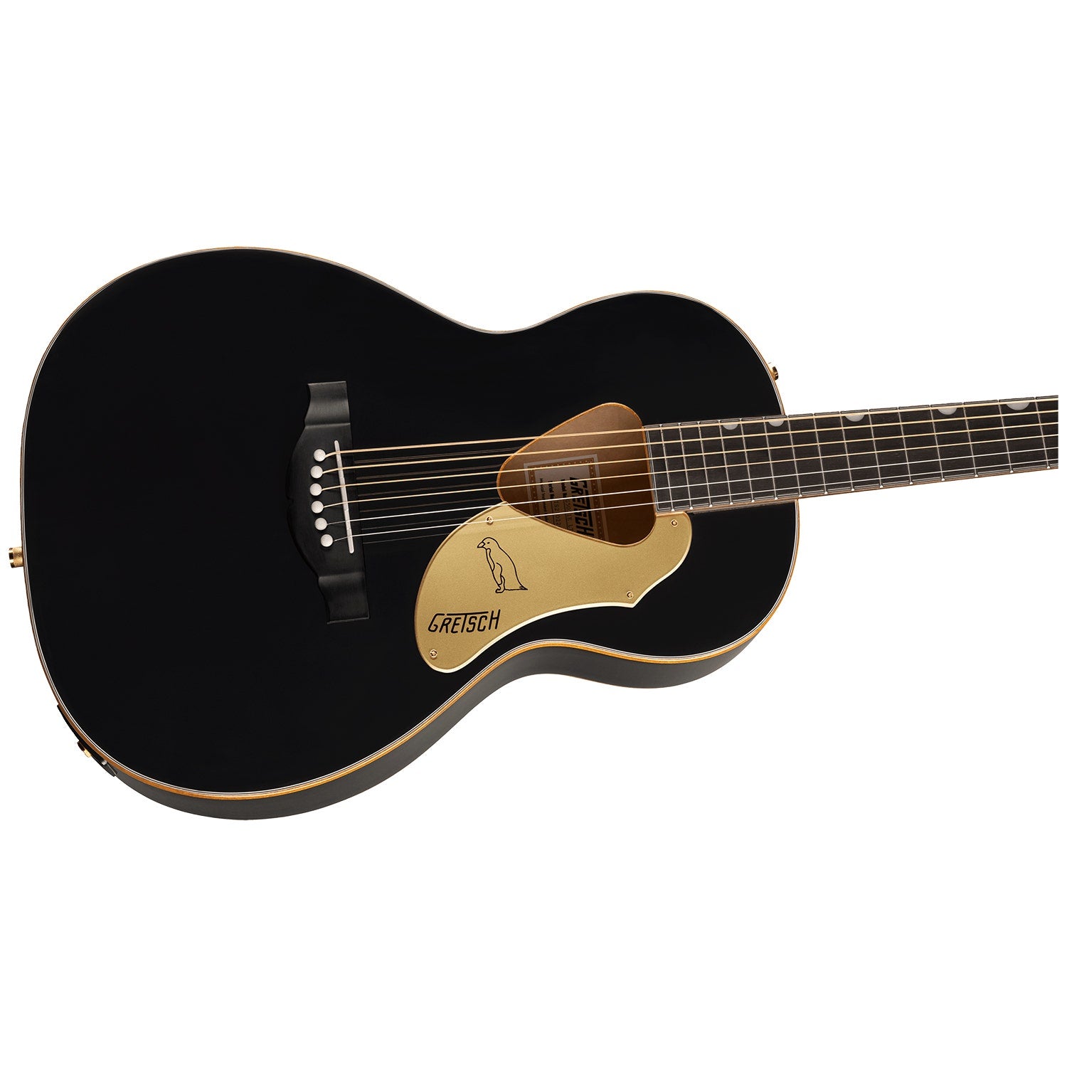 Gretsch G5021E Rancher Penguin Parlor Acoustic Electric Guitar, Black