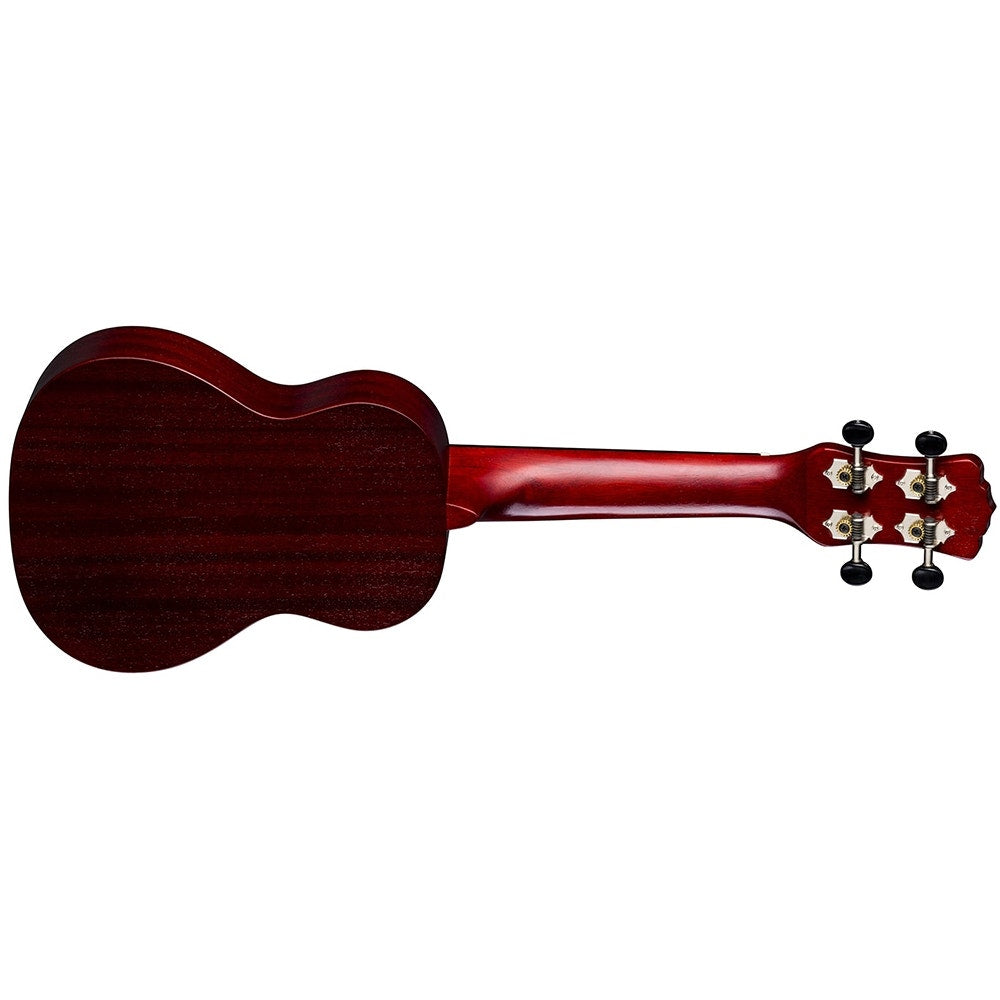 Luna Uke Vintage Mahogany Ukulele, Soprano, Red Satin
