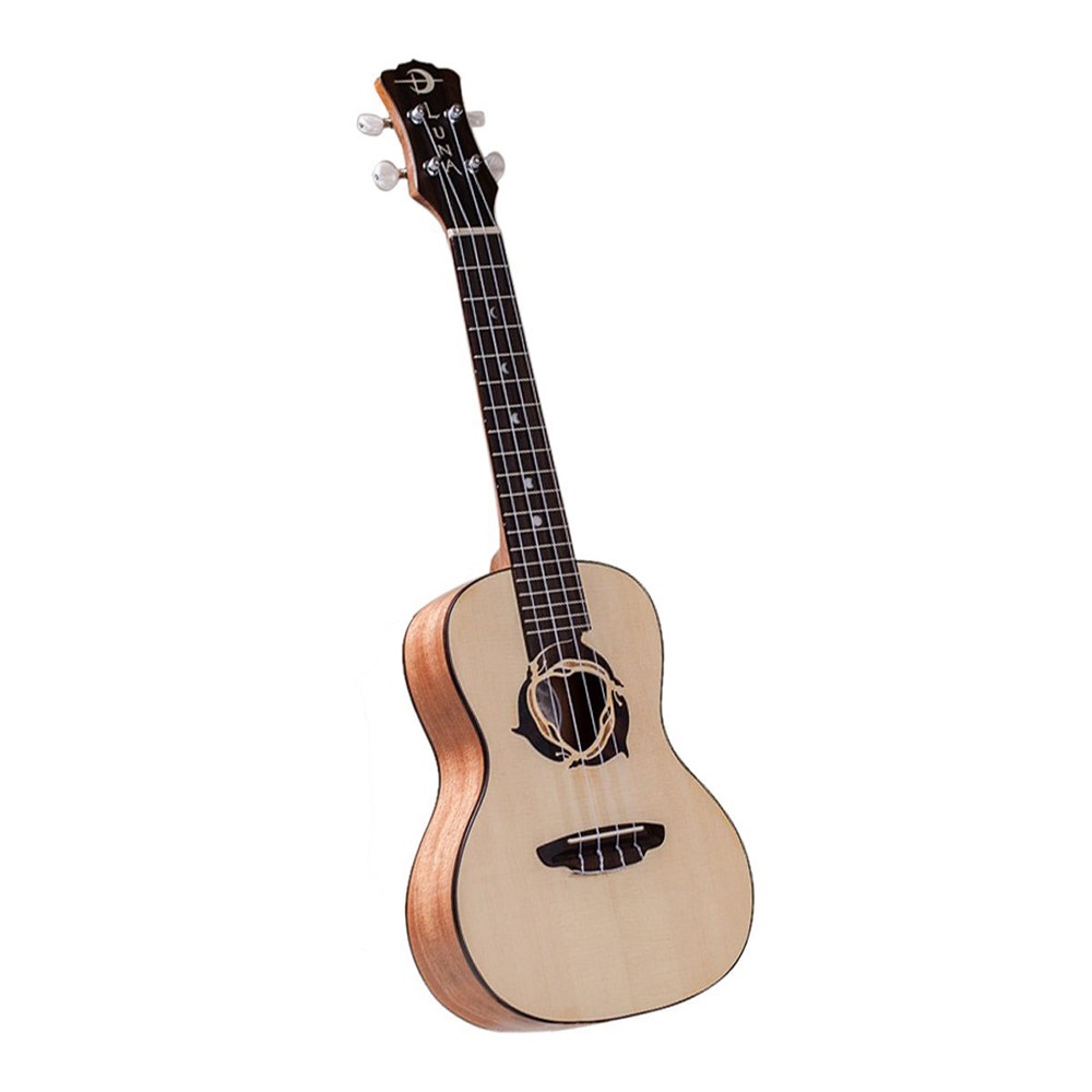 Luna Dolphin Concert Spruce Top Ukulele - Satin